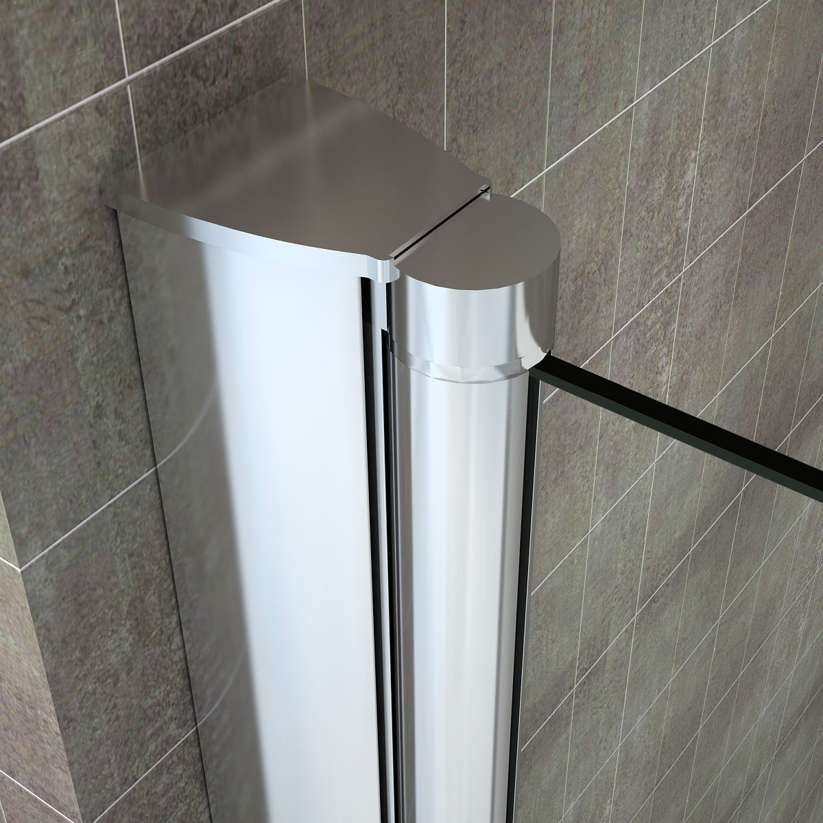 Badewannenaufsatz Anita mit Falttüren aus ESG Sicherheitsglas