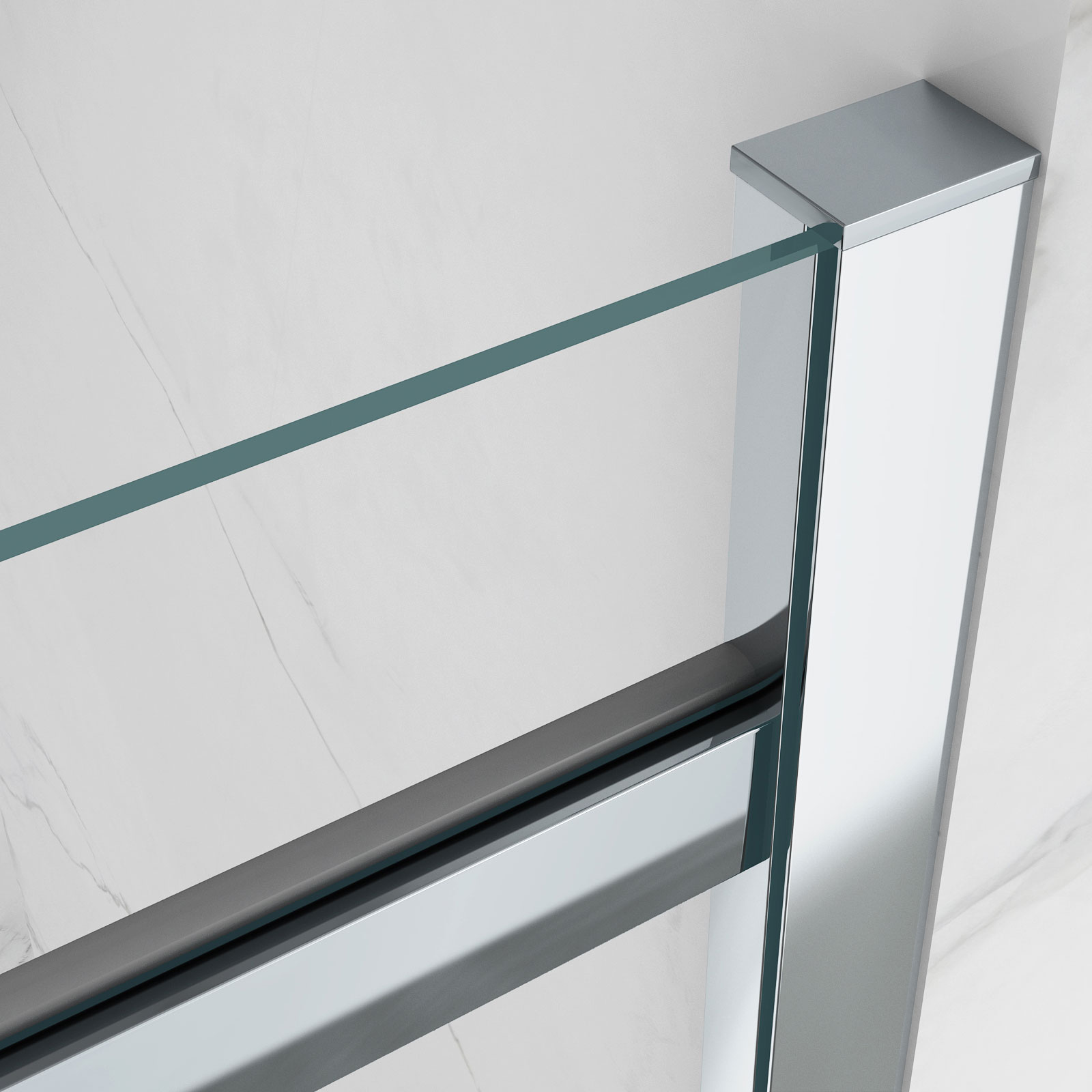 Nischentür Viola mit Schiebetür aus ESG Sicherheitsglas Nischentür Viola mit Schiebetür aus ESG Sicherheitsglas