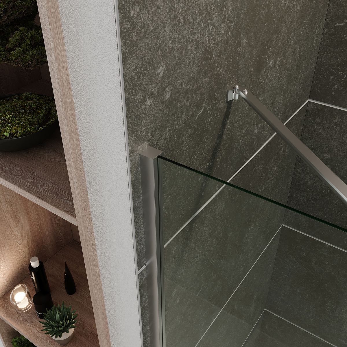 Eckeinstieg Celine mit Klapptüren aus ESG Sicherheitsglas