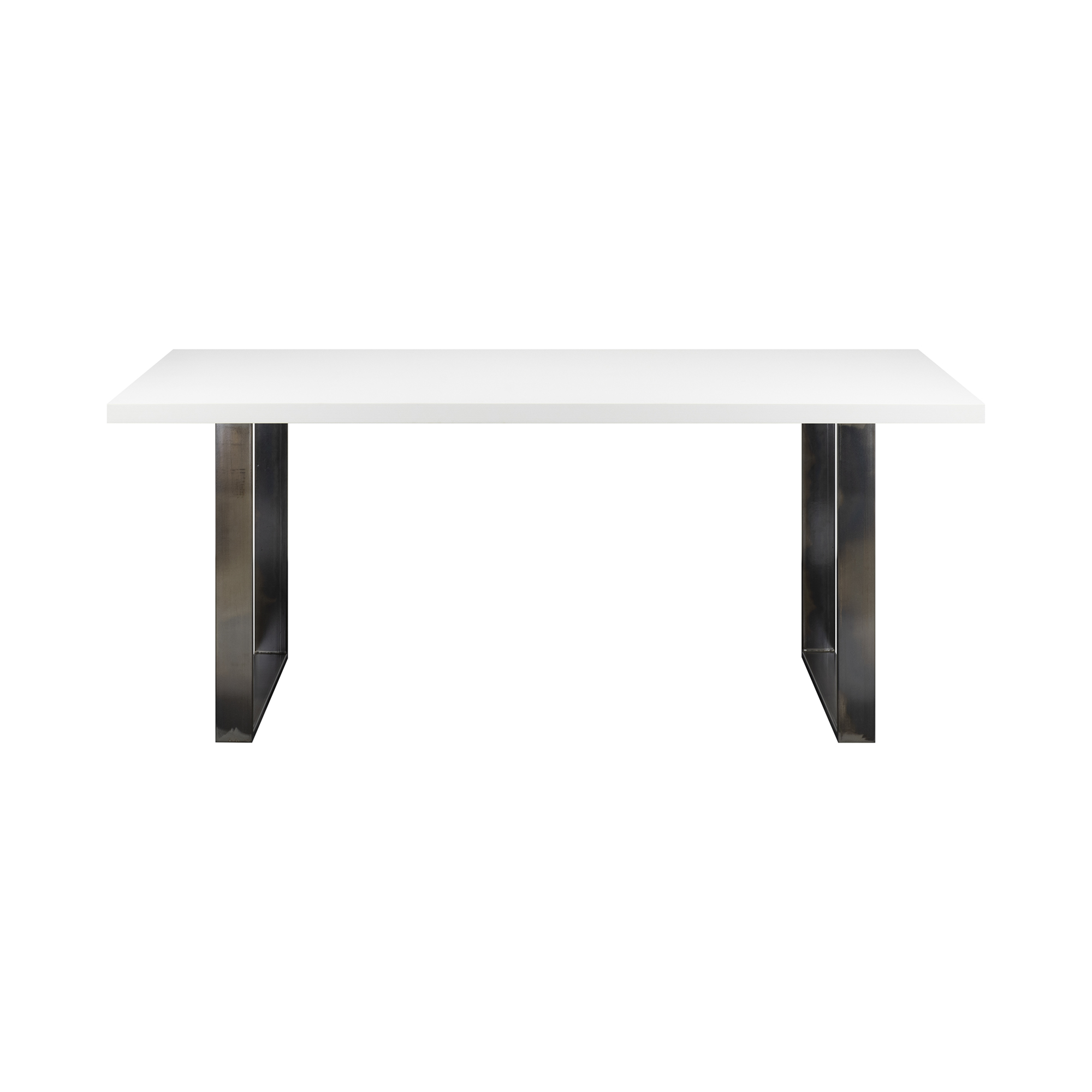 Esszimmertisch MACON Kufentisch Holztisch Esstisch - Weiß + Industrial Esszimmertisch MACON Kufentisch Holztisch Esstisch - Weiß + Industrial 140x 80 cm