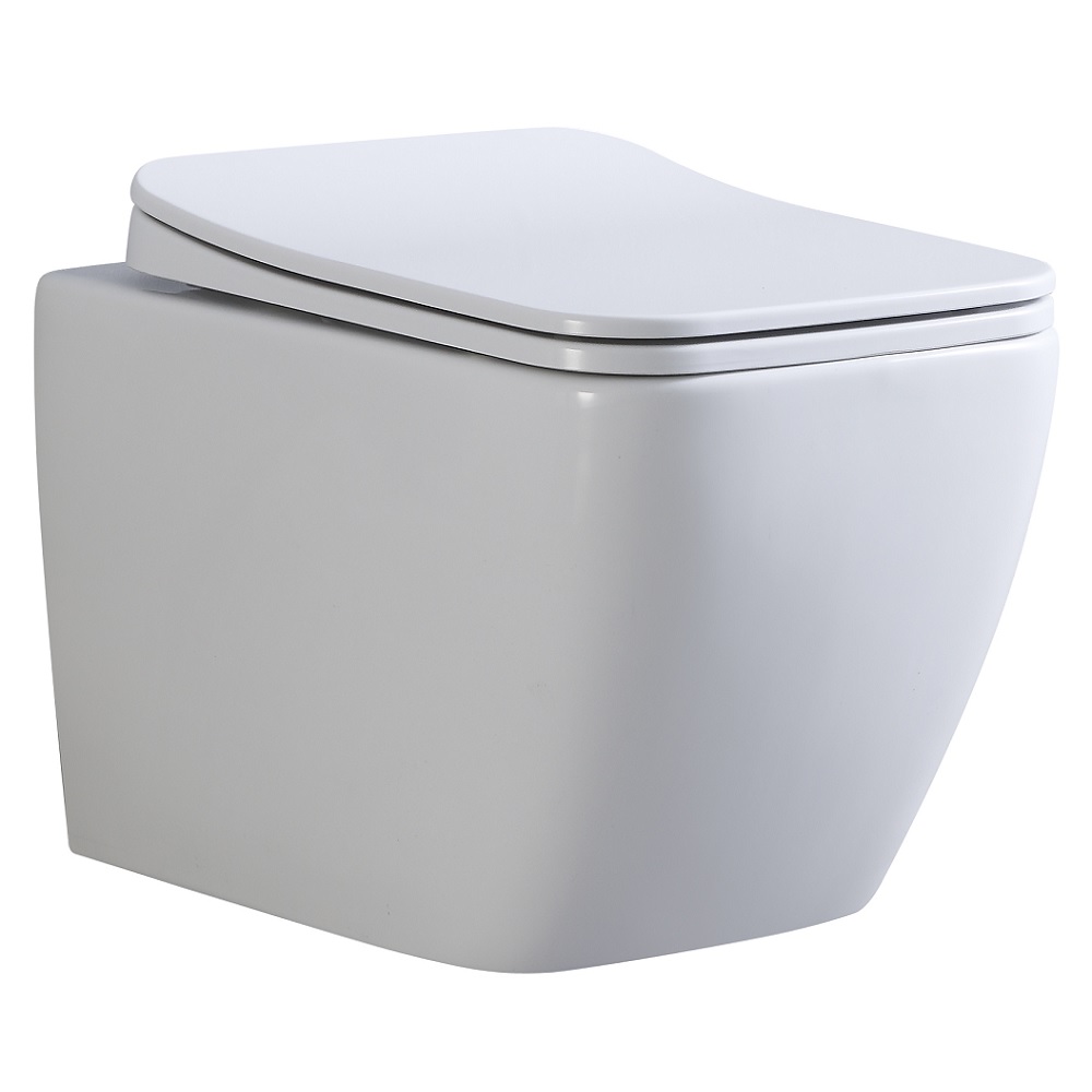 Toilette Hänge WC Spülrandlos inkl. WC Sitz mit Absenkautomatik SOFTCLOSE + abnehmbar CUBE Toilette Hänge WC Spülrandlos inkl. WC Sitz mit Absenkautomatik SOFTCLOSE + abnehmbar CUBE