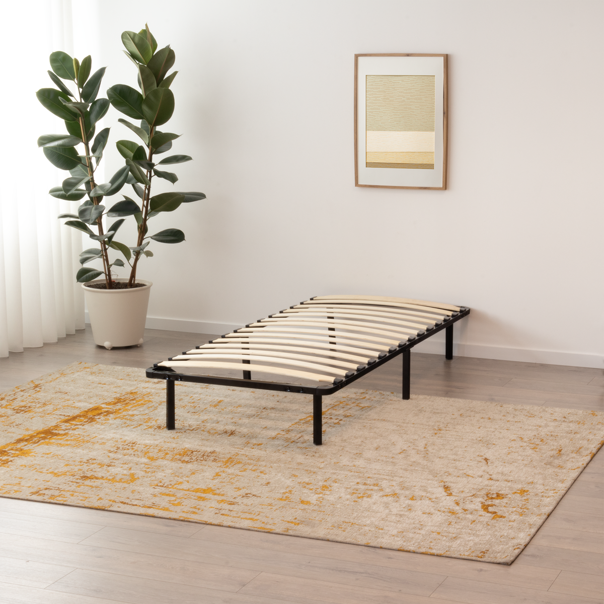 Gästebett Metallbett Namara Black mit Stauraum