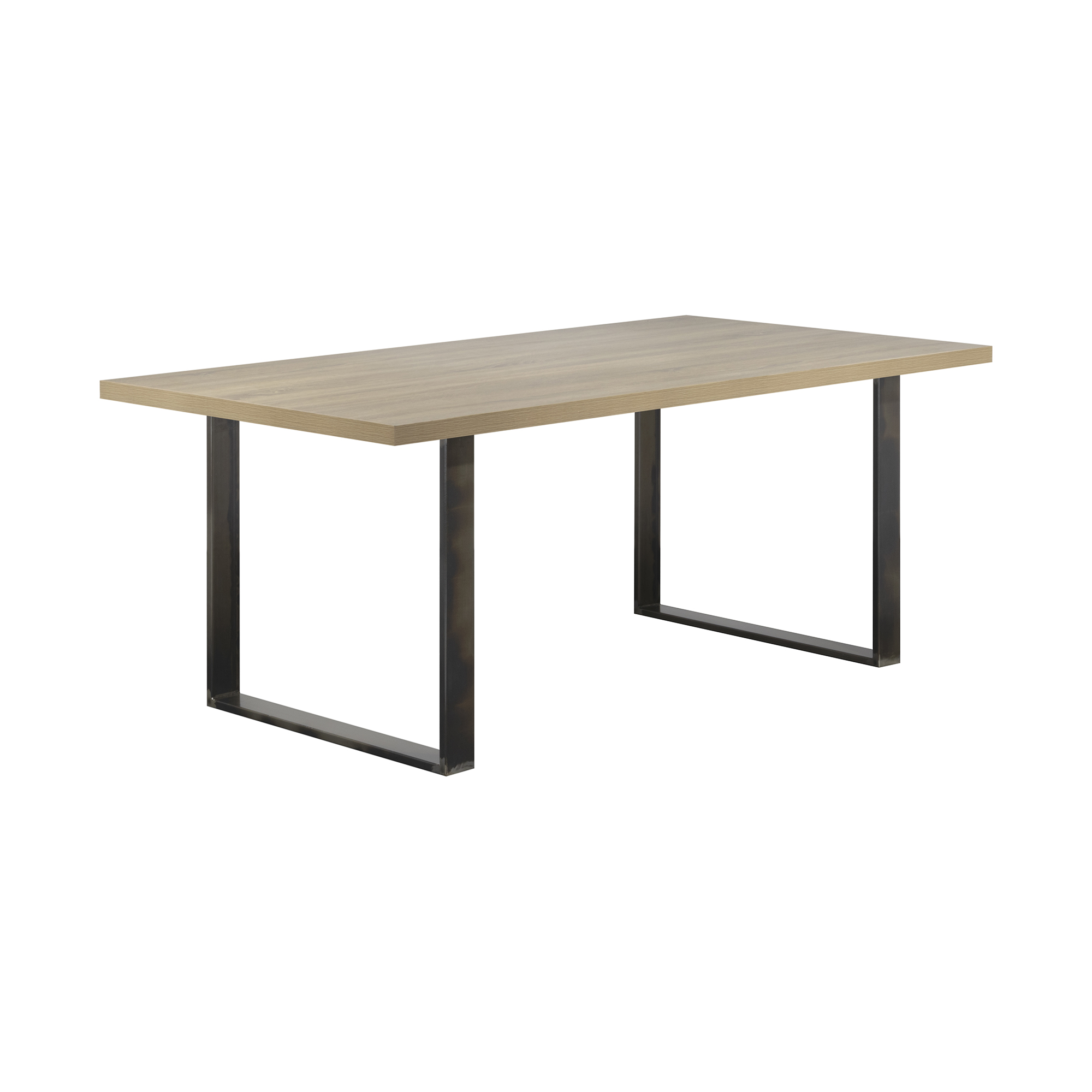 Esszimmertisch MACON Kufentisch Holztisch Esstisch - Eiche + Industrial 140x 80 cm