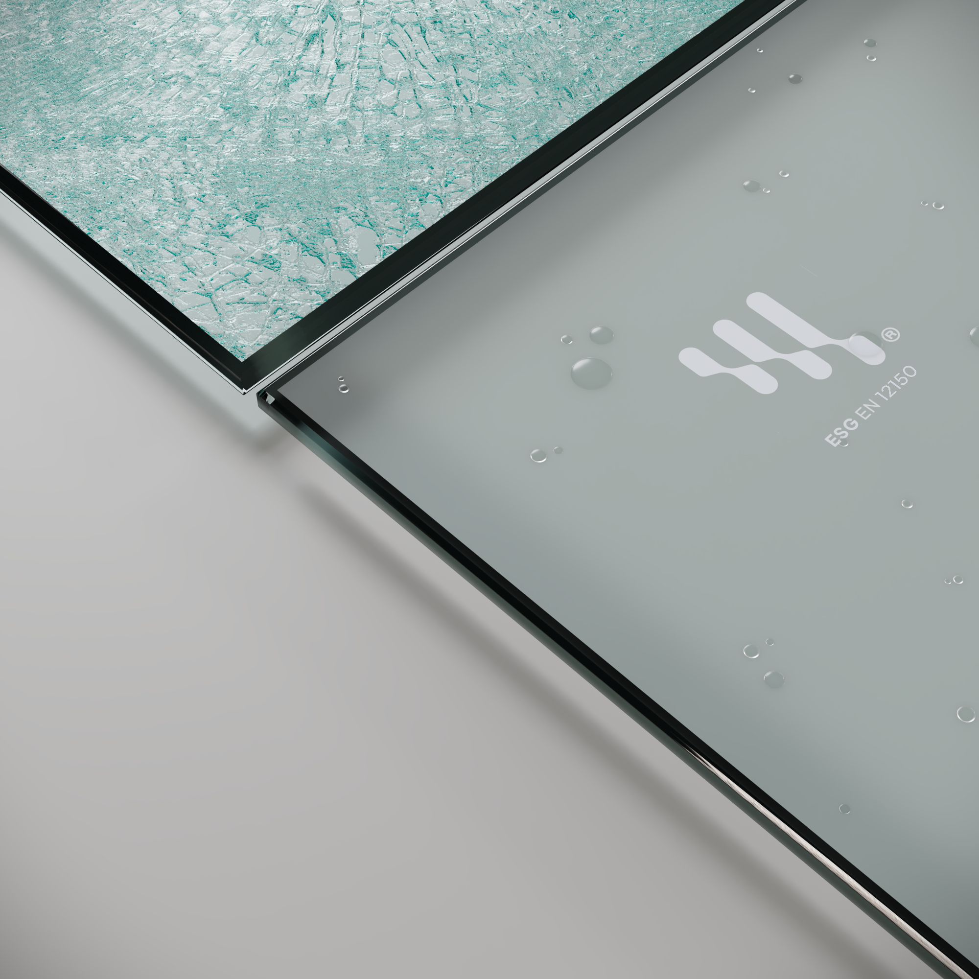 Duschtür Lima mit Pendeltüren 68-140 cm aus satiniertem ESG Sicherheitsglas