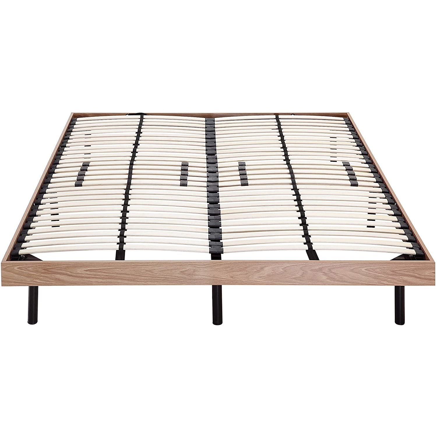 Holz-Rahmenbett - 140x200 cm Eiche hell Holz-Rahmenbett - 200x200 cm Eiche hell