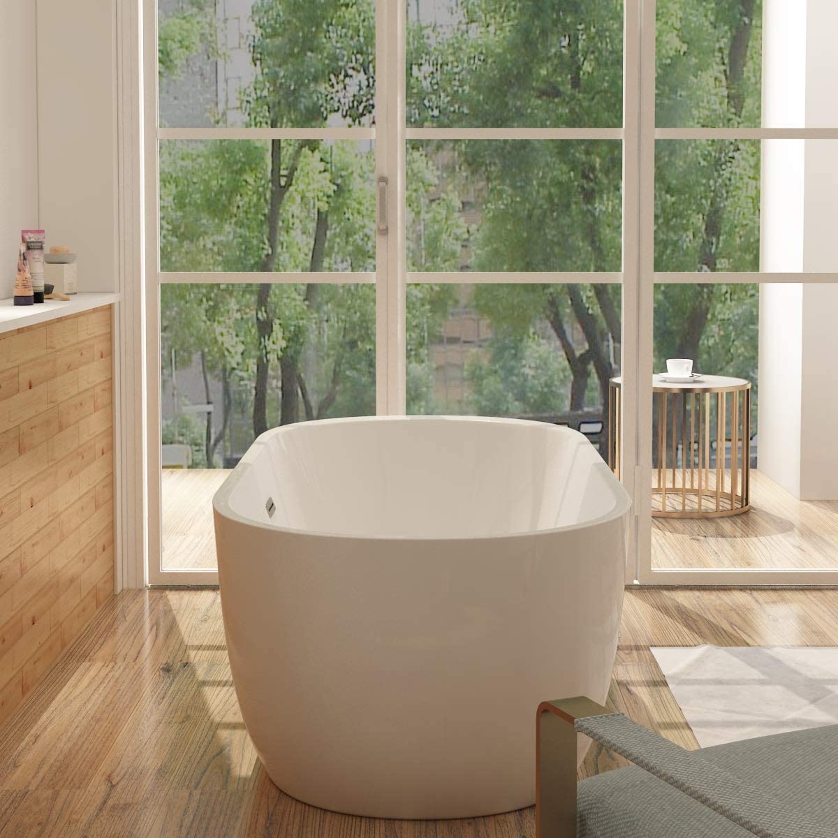 Weiße Badewanne aus Sanitäracryl Frisange - Zwei Größen