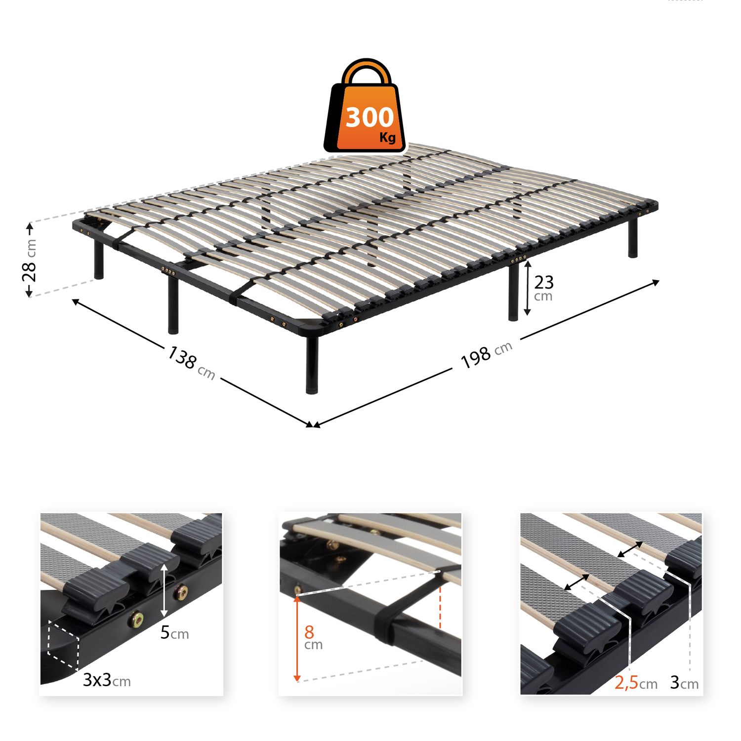 Gästebett Metallbett Ortho für alle Betten und Matratzen geeignet 140x200 cm Gästebett Metallbett Ortho für alle Betten und Matratzen geeignet 140x200 cm