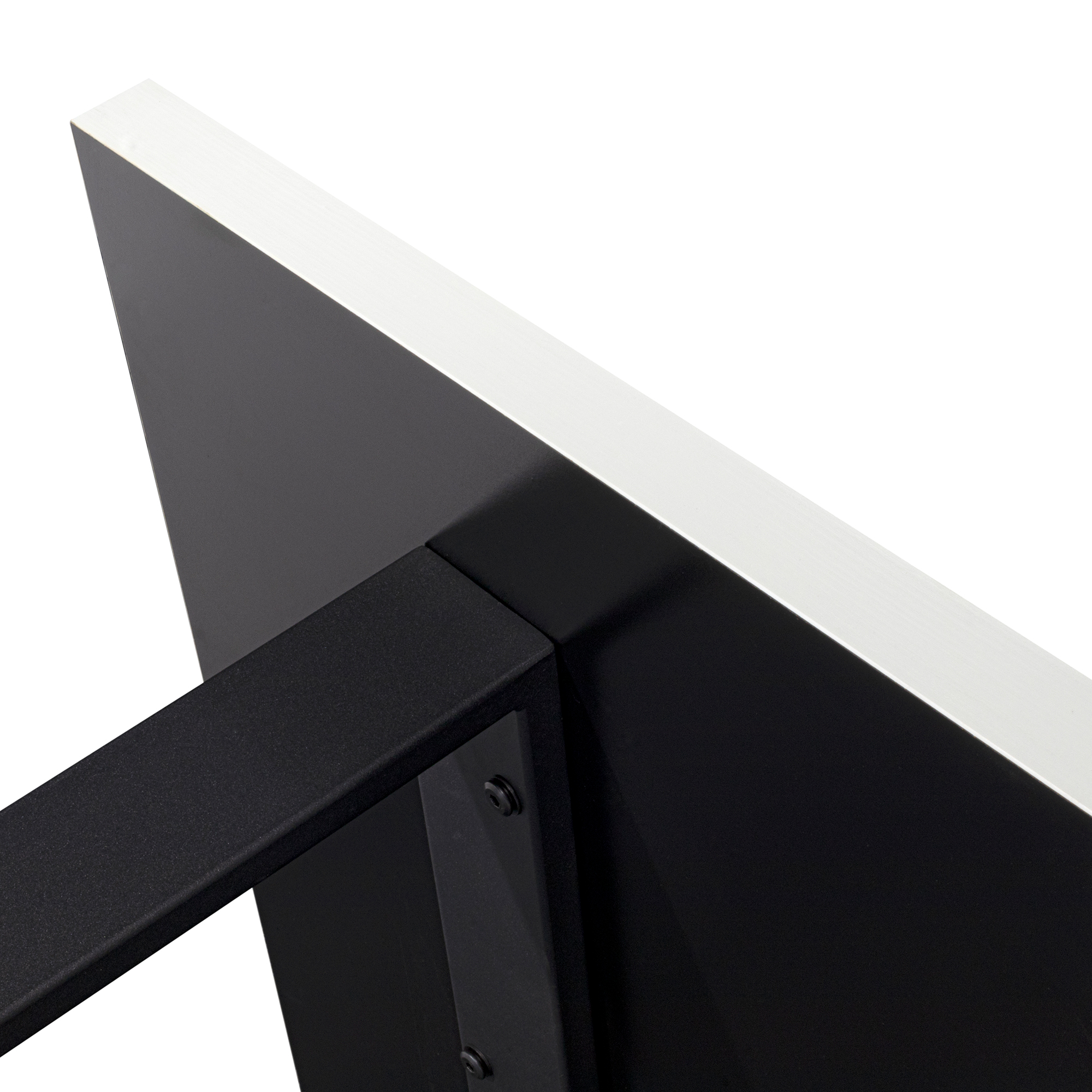 Esszimmer Kufentisch MACON Weiß + Schwarz 220x100 cm