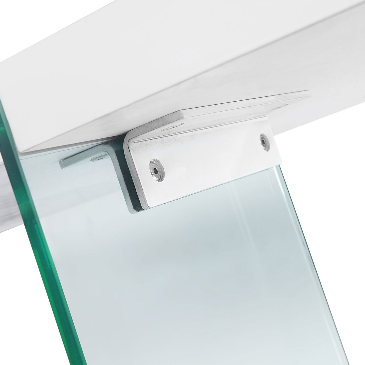 Couchtisch Sofatisch Beistelltisch NOWA mit Glasstützen in Weiß