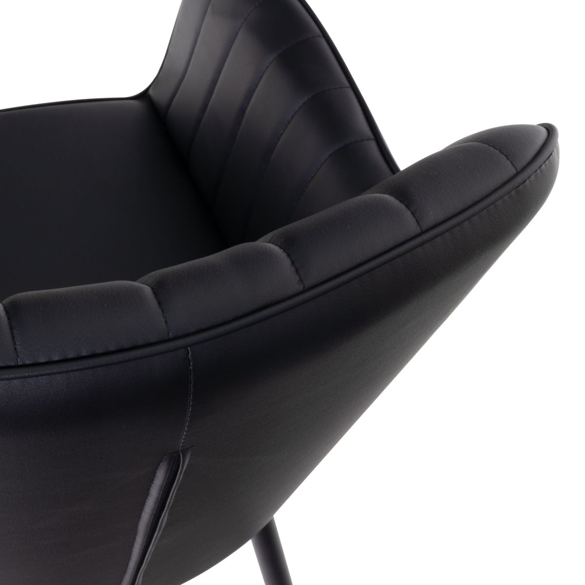 Esszimmerstuhl Wohnzimmerstuhl Dahlia Schwarz aus Samt Velour 8 Stühle