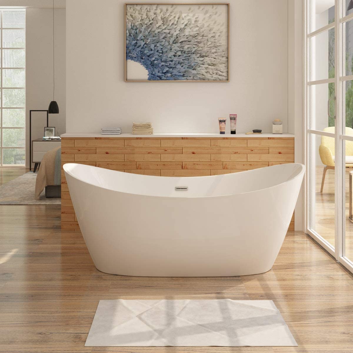 Badewanne aus Sanitäracryl Almere - ALLE GRÖßEN Freistehende Badewanne ALMERE aus Acryl - 2 Größen