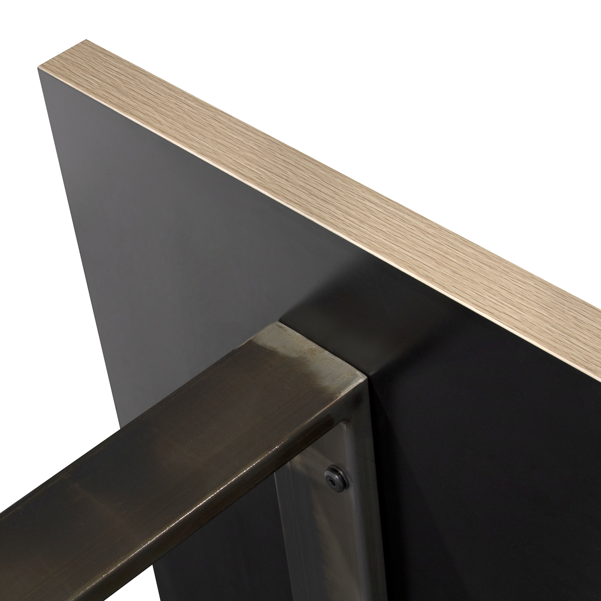 Esszimmertisch MACON Kufentisch Holztisch Esstisch - Eiche + Industrial 140x 80 cm