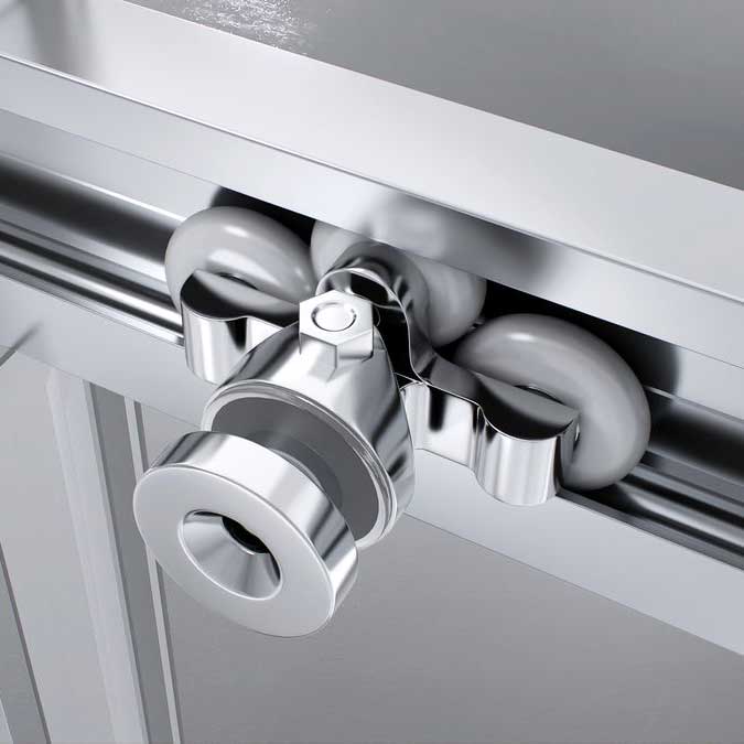 Corner Entry Kaylee with Sliding Doors made of ESG Safety Glass Eckeinstieg Kaylee mit Schiebetüren aus ESG Sicherheitsglas 195cm-160x160 cm