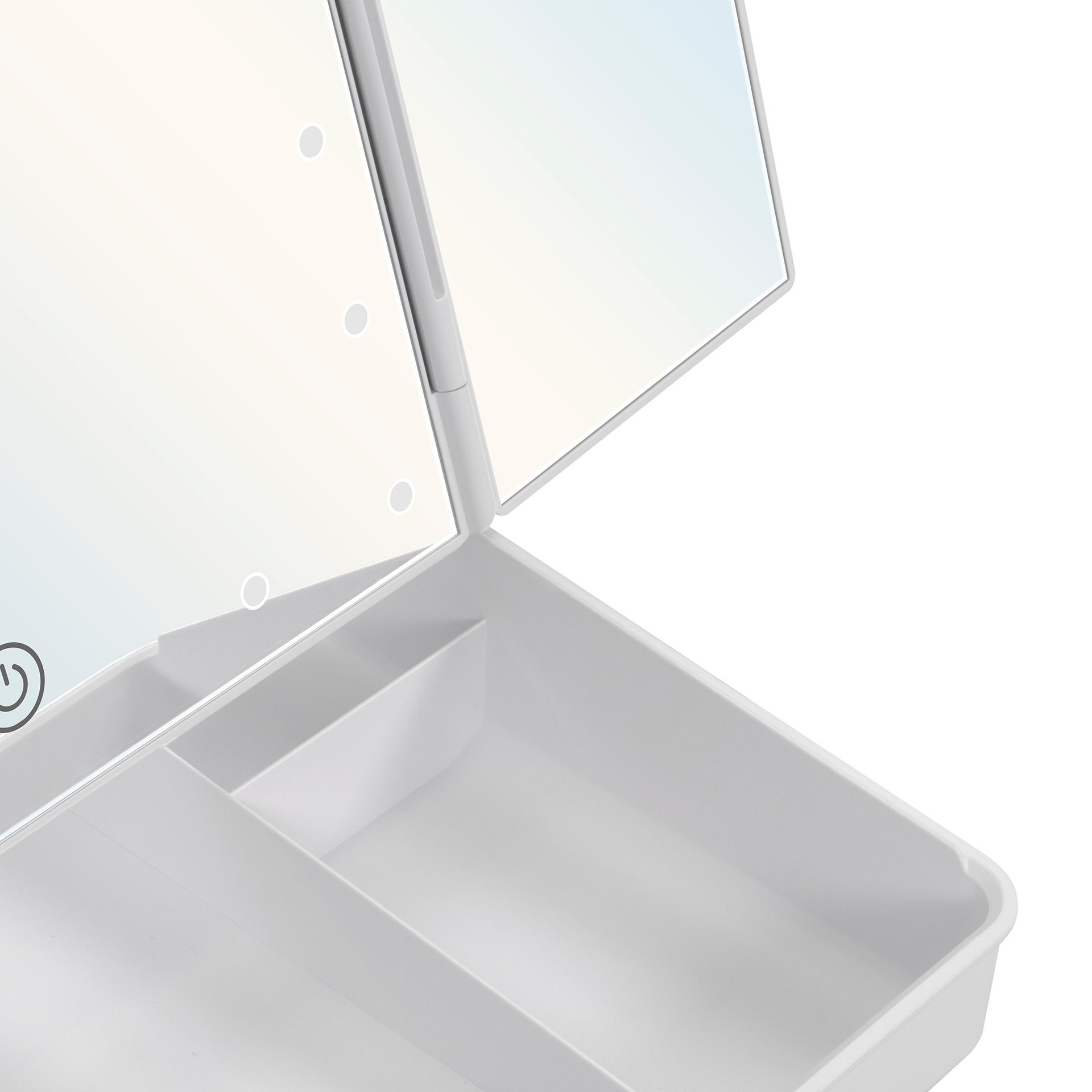 Schminkspiegel mit Vergrößerung MakeUp BOX, mit 21 dimmbaren LED-Lampen