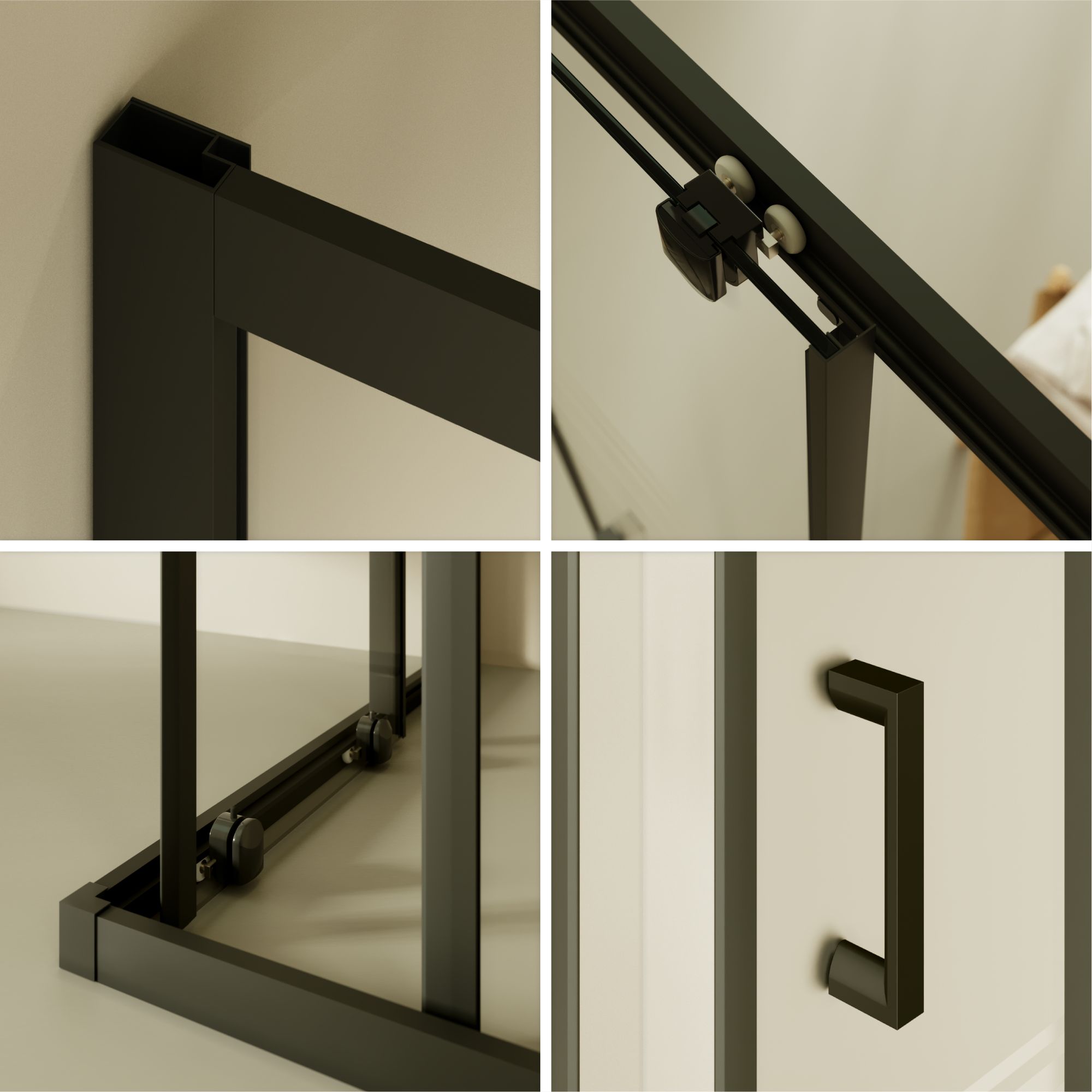 Eckeinstieg Danielle mit Schiebetüren aus teilsatiniertem ESG Sicherheitsglas Eckeinstieg Danielle mit Schiebetüren aus teilsatiniertem ESG Sicherheitsglas