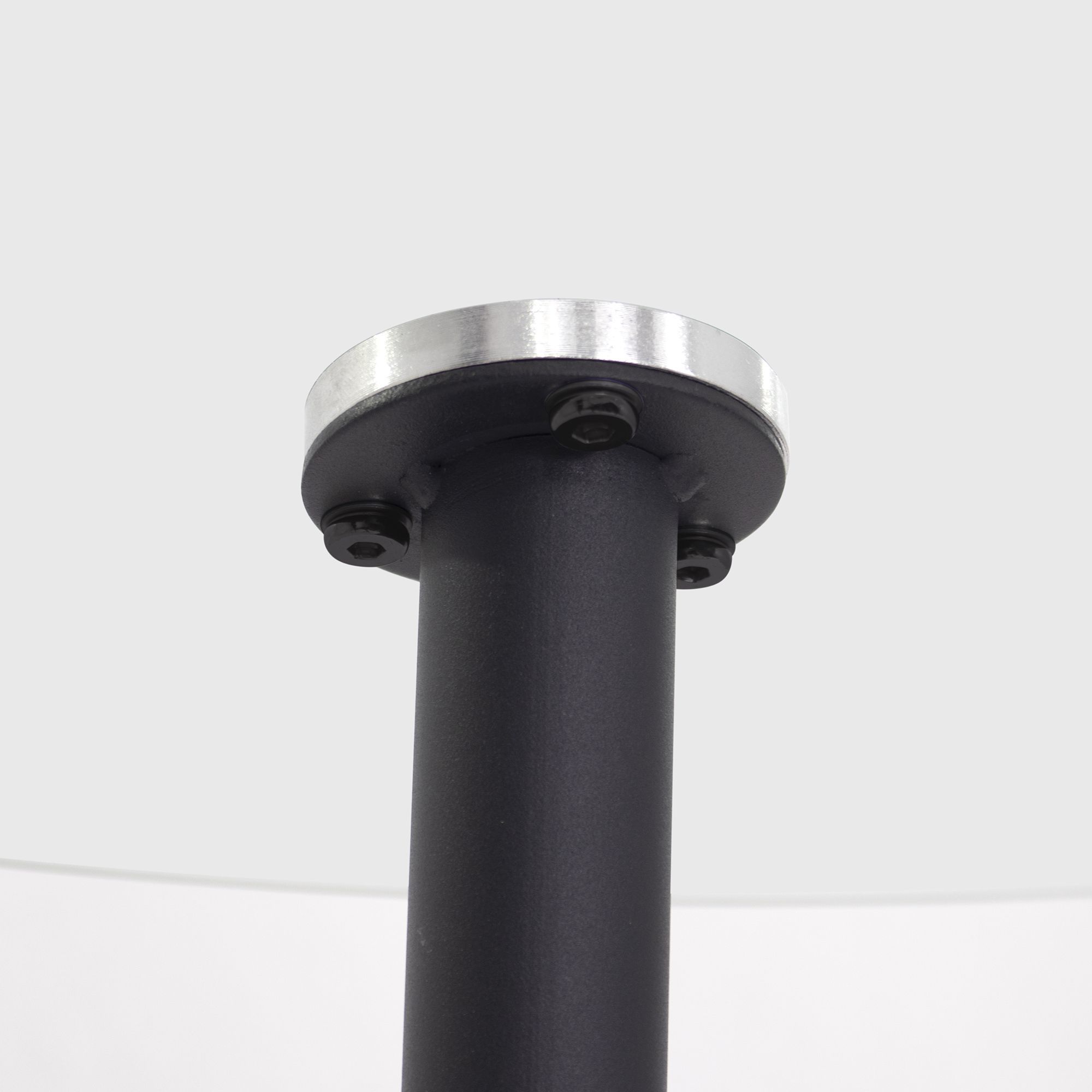 Esszimmer-Tisch CORIN | Tischplatte: Glas in weißer Marmor Optik | Beine: Schwarz Esszimmer-Tisch CORIN | Tischplatte: Weißer Marmor | Beine: Schwarz 80 cm