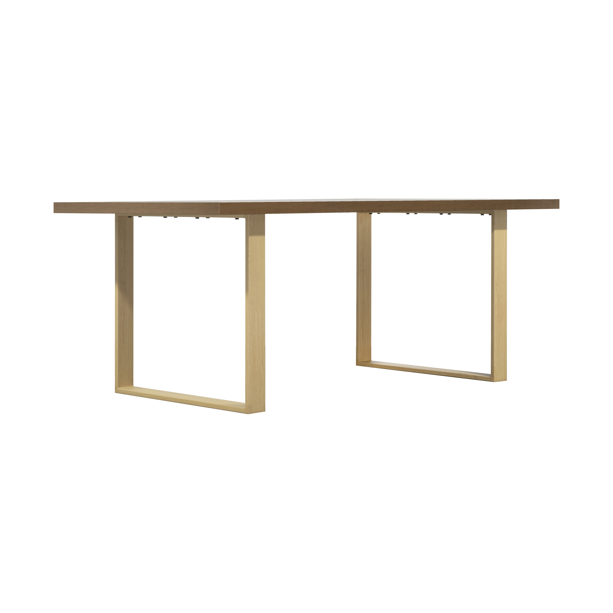 Kopie von Kufentisch MACON Nussbaum + Eiche 160x90 cm Kufentisch MACON Nussbaum + Eiche 220x100 cm