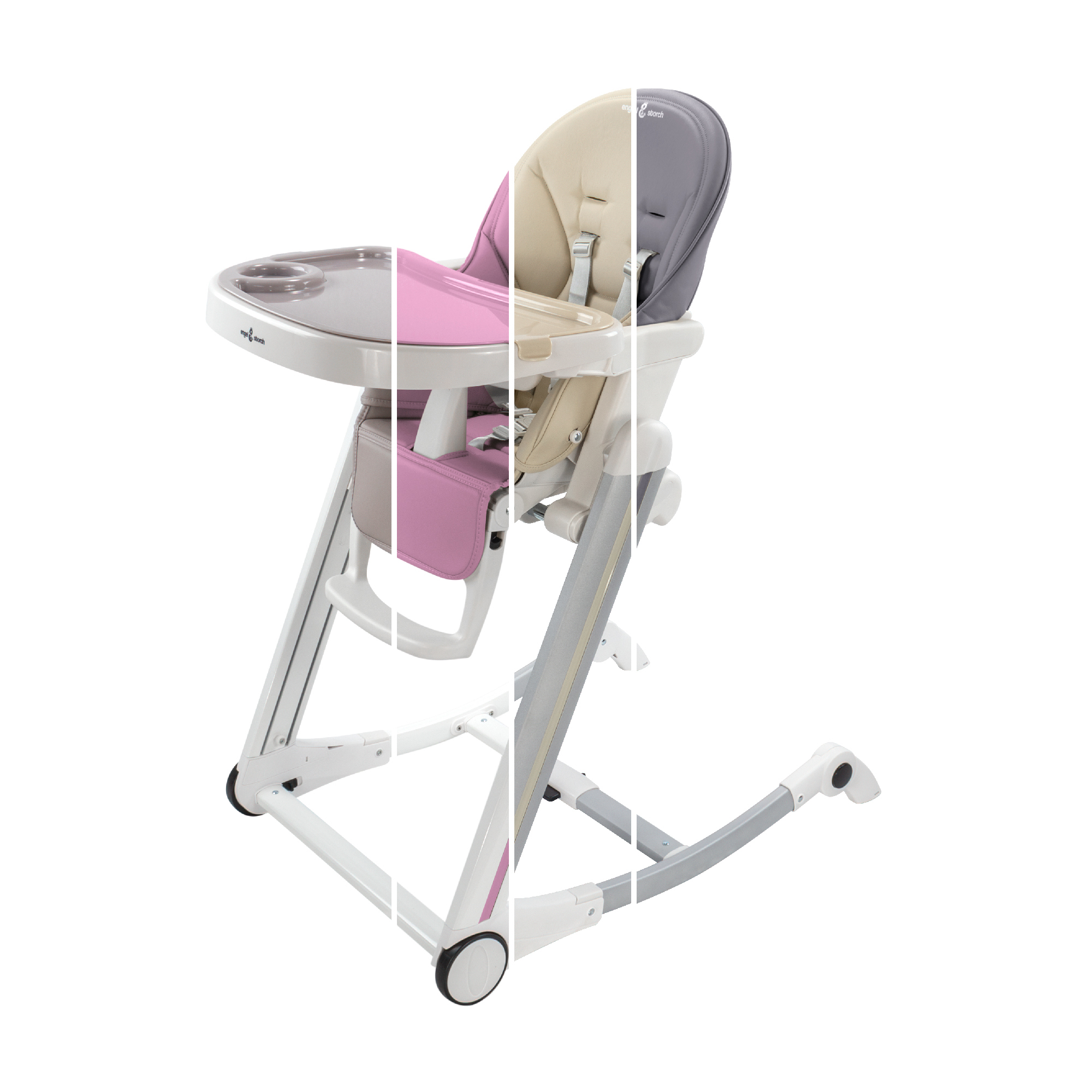 Child High Chair ADELLE Adjustable and Foldable Including Play Arch