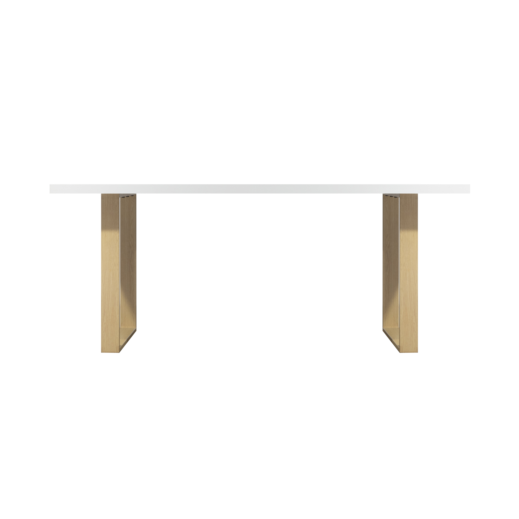 Esszimmertisch MACON Kufentisch Holztisch Esstisch - Weiß + Eiche 140x 80 cm