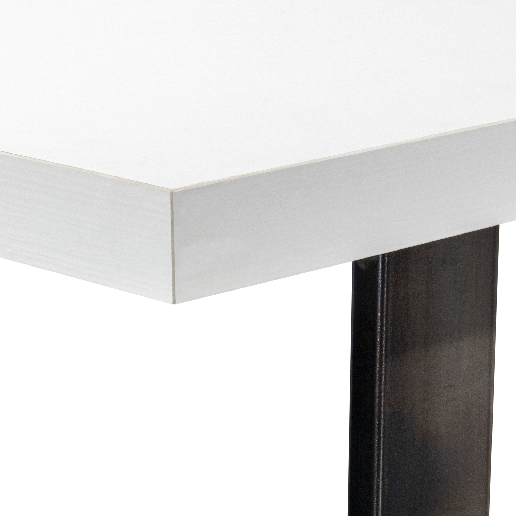 Esszimmertisch Kufentisch MACON Weiß + Industrial 160x90 cm