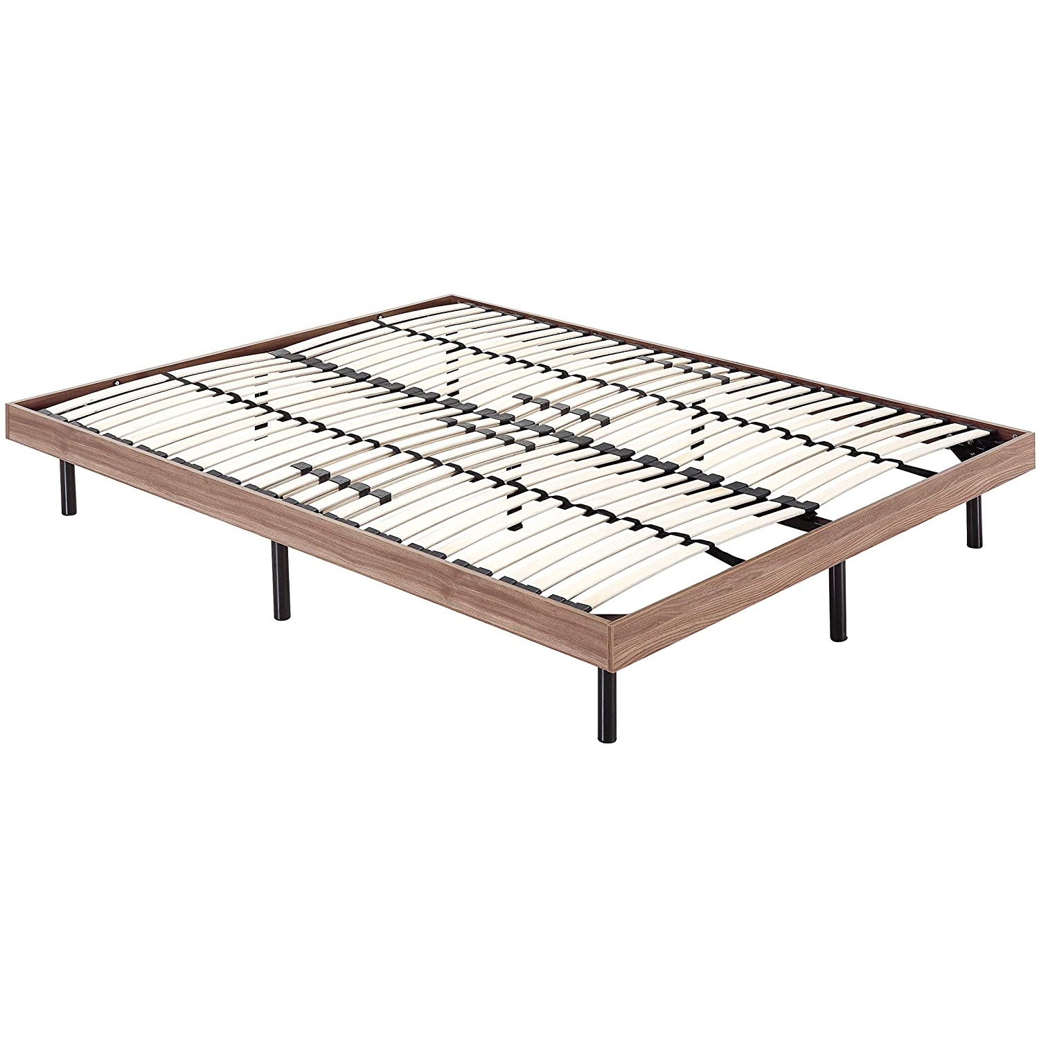 Holz-Rahmenbett - 200x200 cm Eiche dunkel