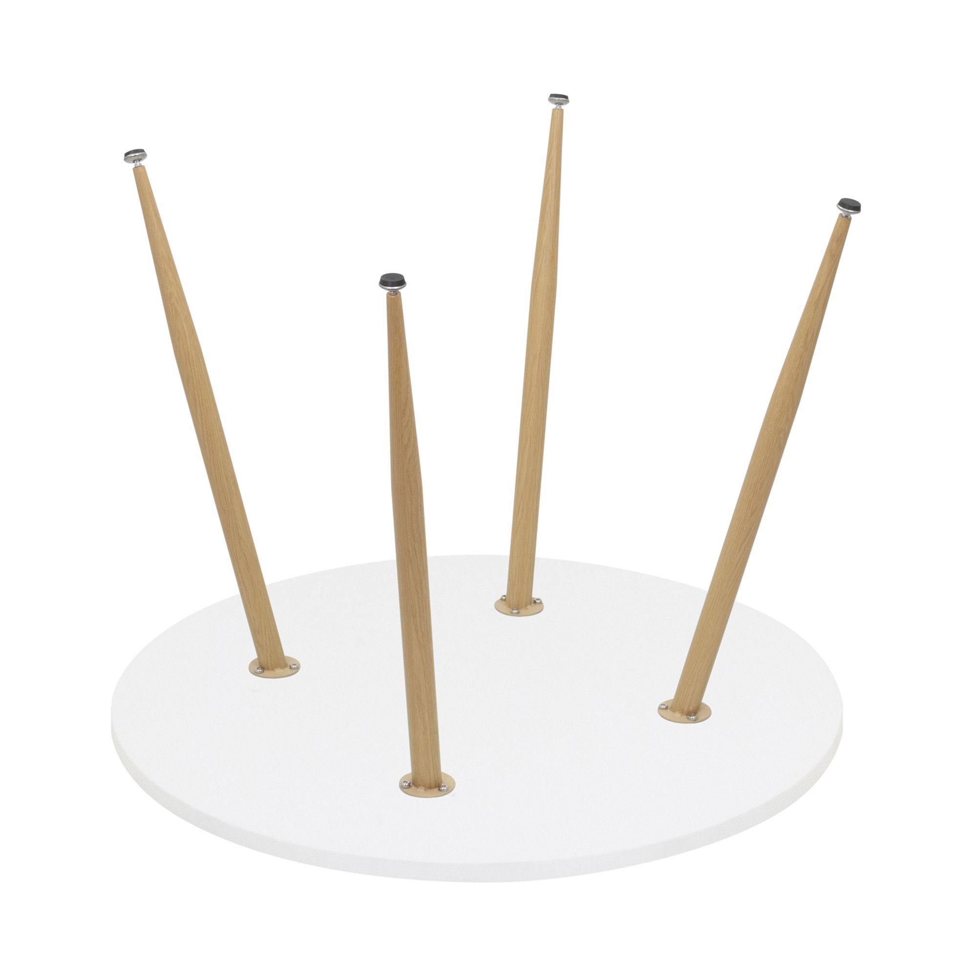 Esszimmer-Tisch CORIN | Tischplatte: Holz in Weiß | Beine: Holz 80 cm