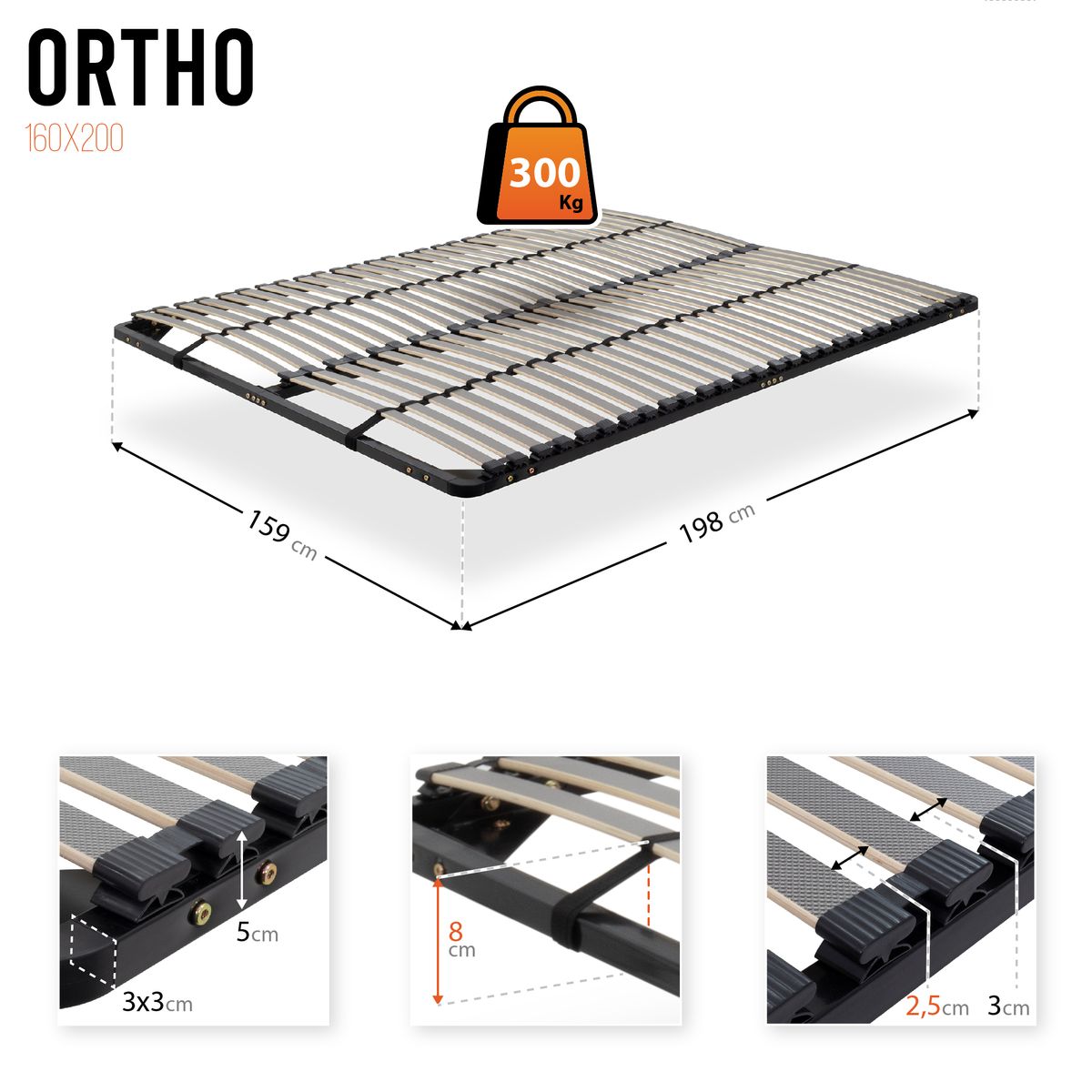 Ortho 160x200 cm