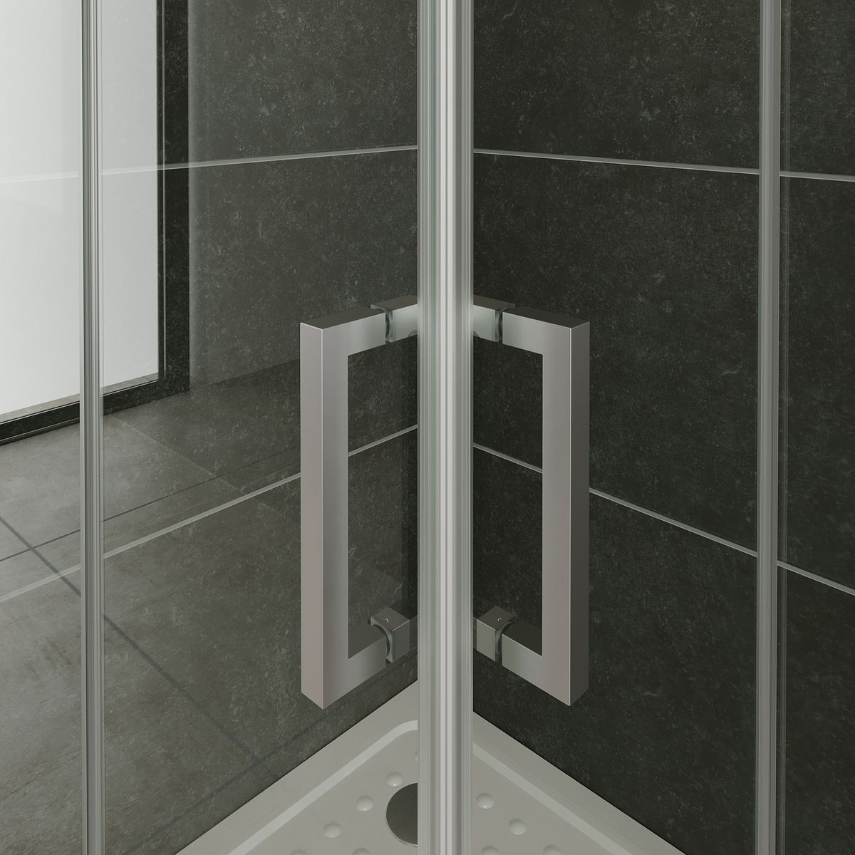 Eckeinstieg Celine mit Klapptüren aus ESG Sicherheitsglas