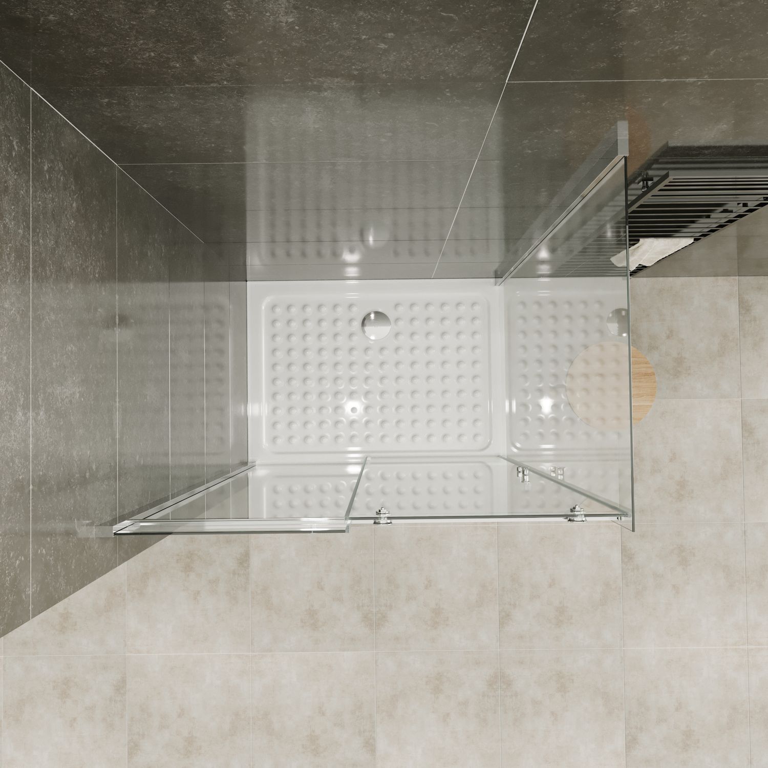 Fronteinstieg Viola mit Schiebetür aus 8 mm ESG Sicherheitsglas Fronteinstieg Viola mit Schiebetür aus 8 mm ESG Sicherheitsglas