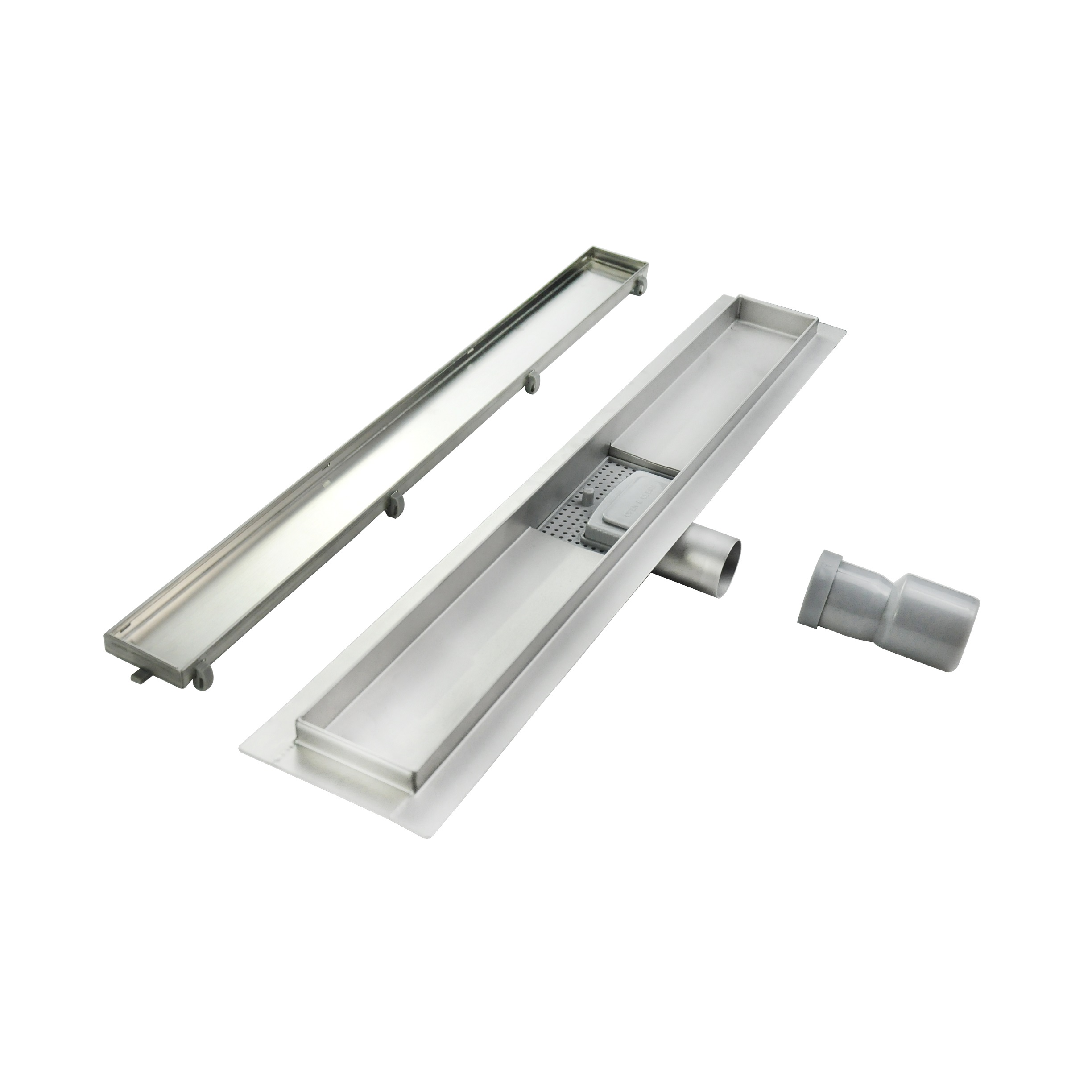 Duschrinne R2 aus Edelstahl für flache Installation, befliesbar Duschrinne R2 aus Edelstahl für flache Installation, befliesbar