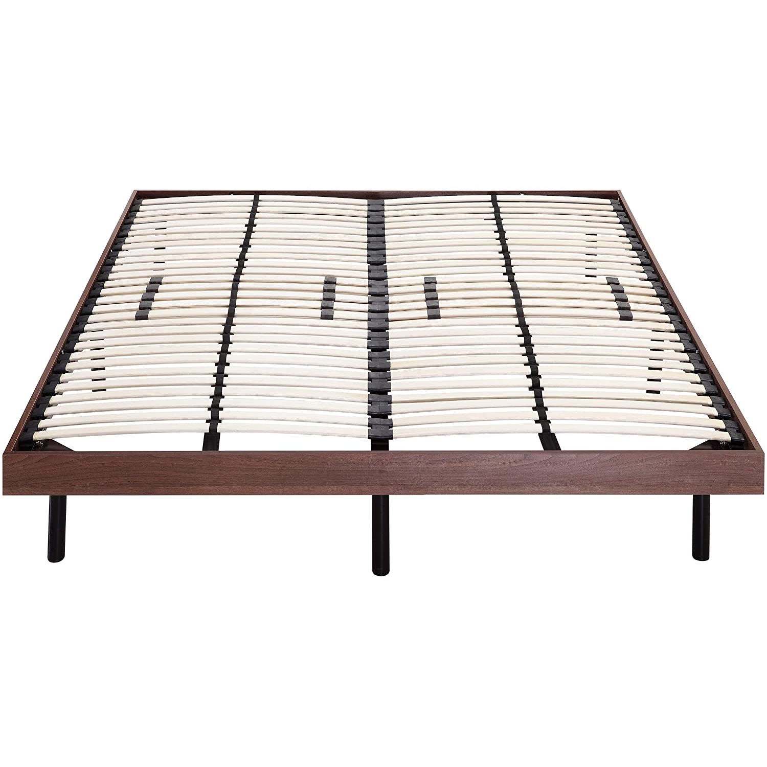 Holz-Rahmenbett - 200x200 cm Nussbaum