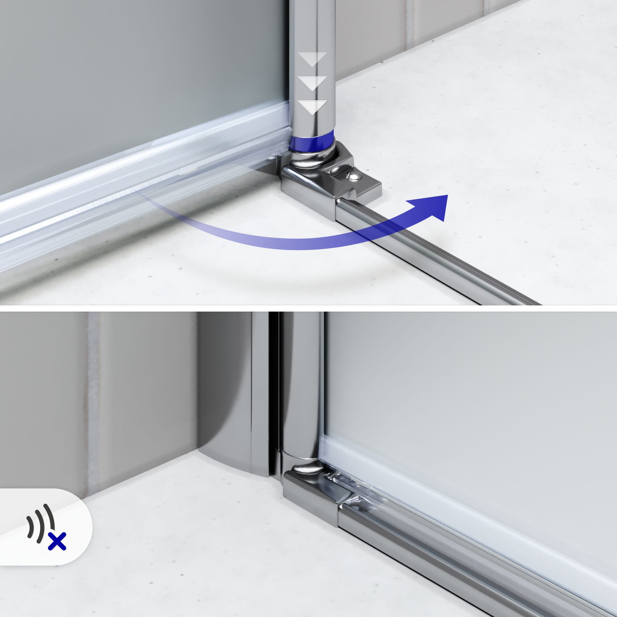 Duschtür Lima mit Pendeltüren 68-140 cm aus satiniertem ESG Sicherheitsglas Duschtür Lima mit Pendeltüren 68-140 cm aus satiniertem ESG Sicherheitsglas