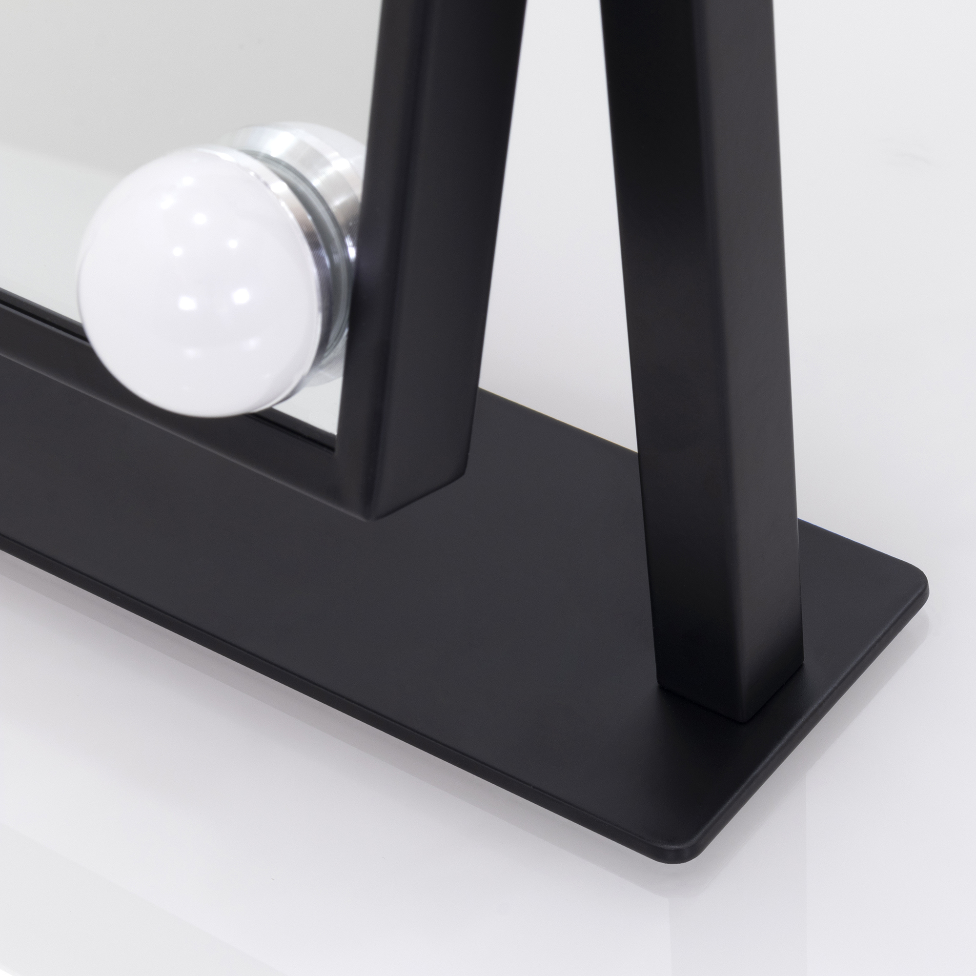 Schminkspiegel Bulb TINY mit 9 dimmbaren LED-Lampen Schwarz