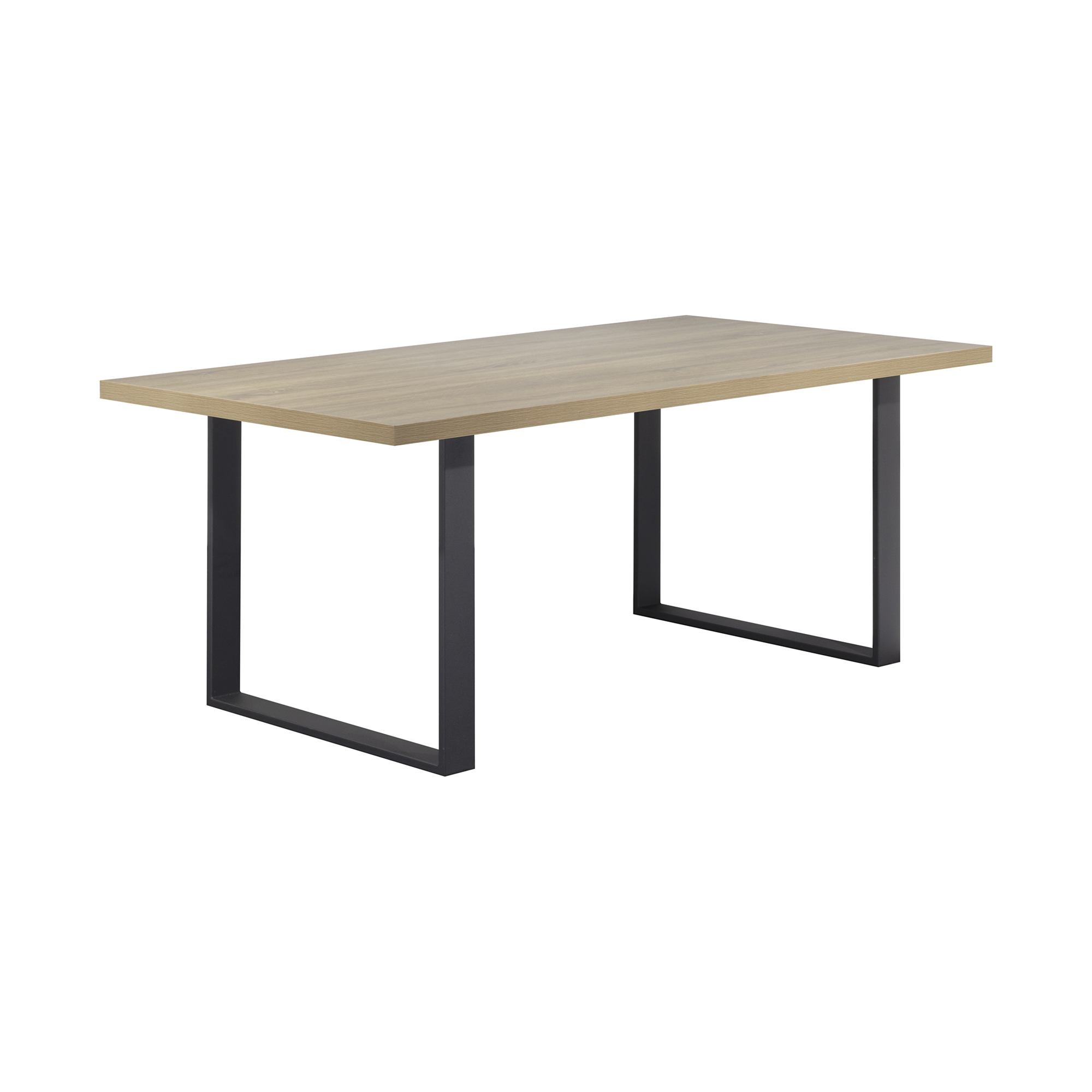 Esszimmertisch MACON Kufentisch Holztisch Esstisch - Eiche + Schwarz 160x90 cm