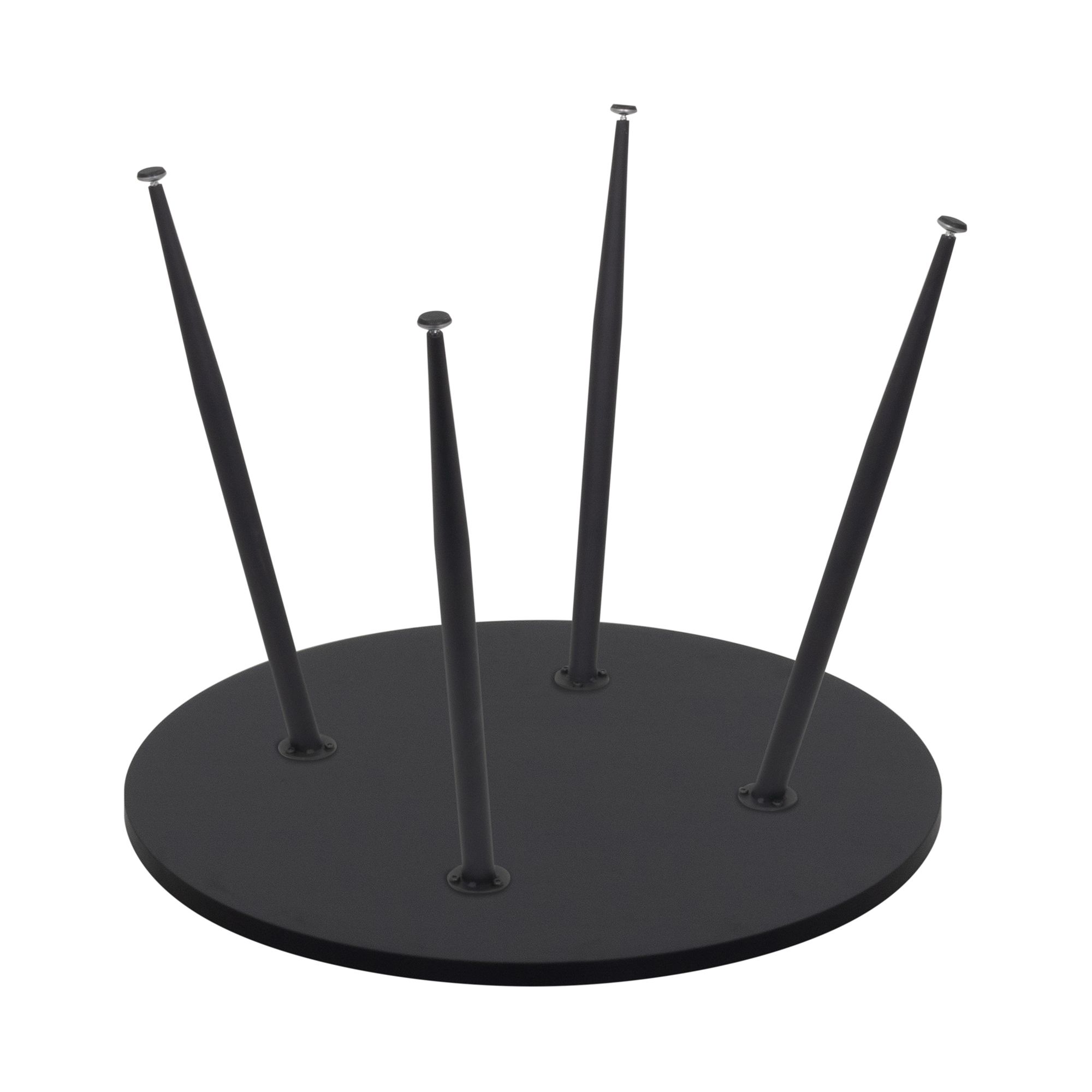 Esszimmer-Tisch CORIN | Tischplatte: Holz in Schwarz | Beine: Schwarz 90 cm