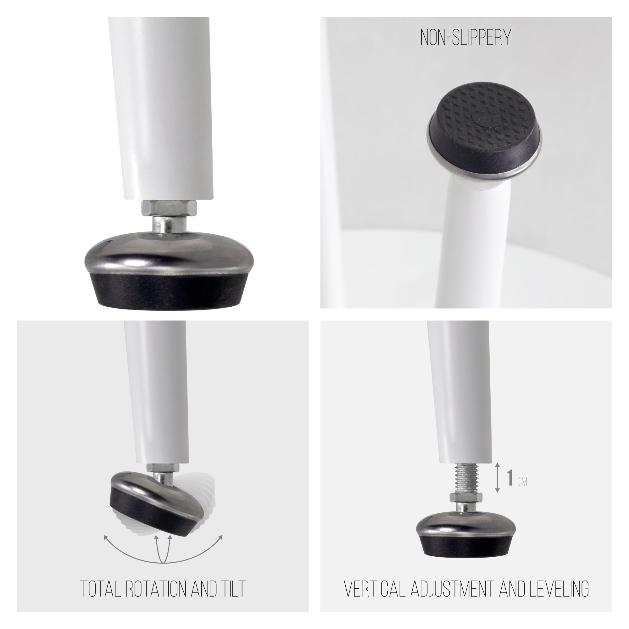 Esszimmer-Tisch CORIN | Tischplatte: Glas in schwarzer Marmor Optik | Beine: Weiß 80 cm