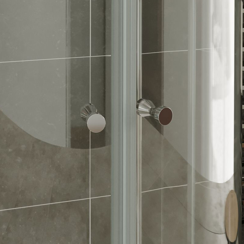 Halbkreisdusche Andrea mit Klapptüren aus ESG Sicherheitsglas