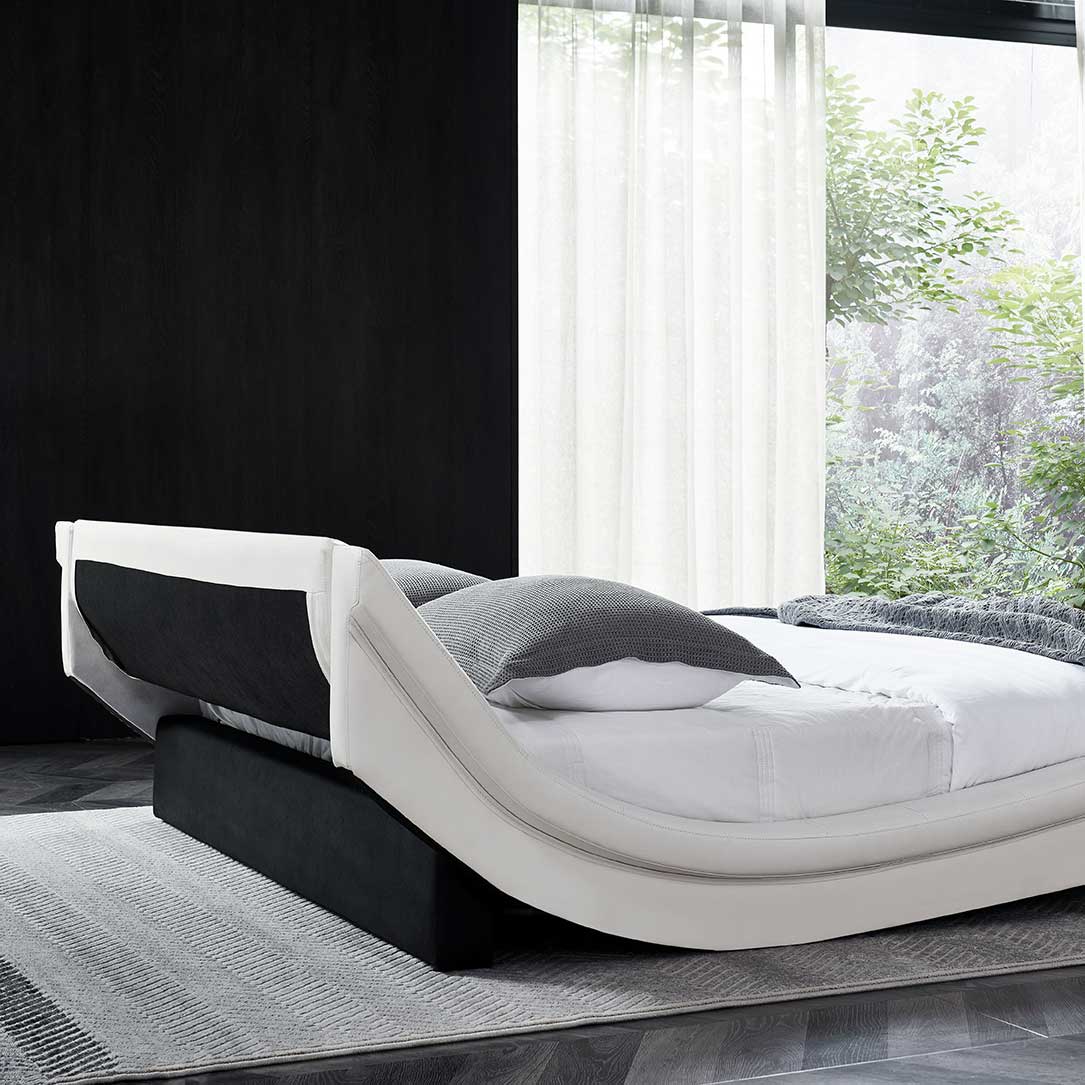 Design Polsterbett Raul in Weiss 200x200 cm