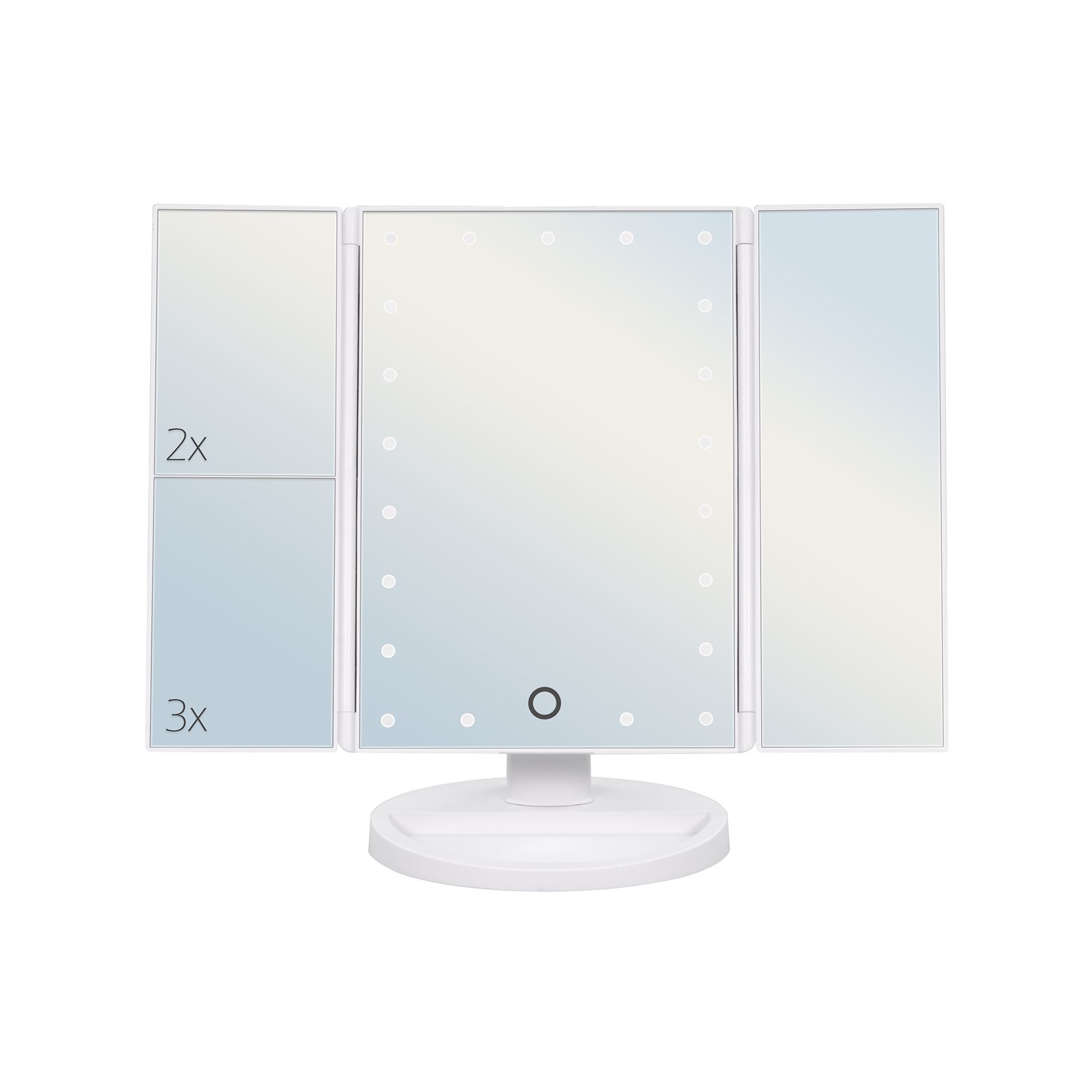 Schminkspiegel mit Vergrößerung MakeUp, mit 21 dimmbaren LED-Lampen