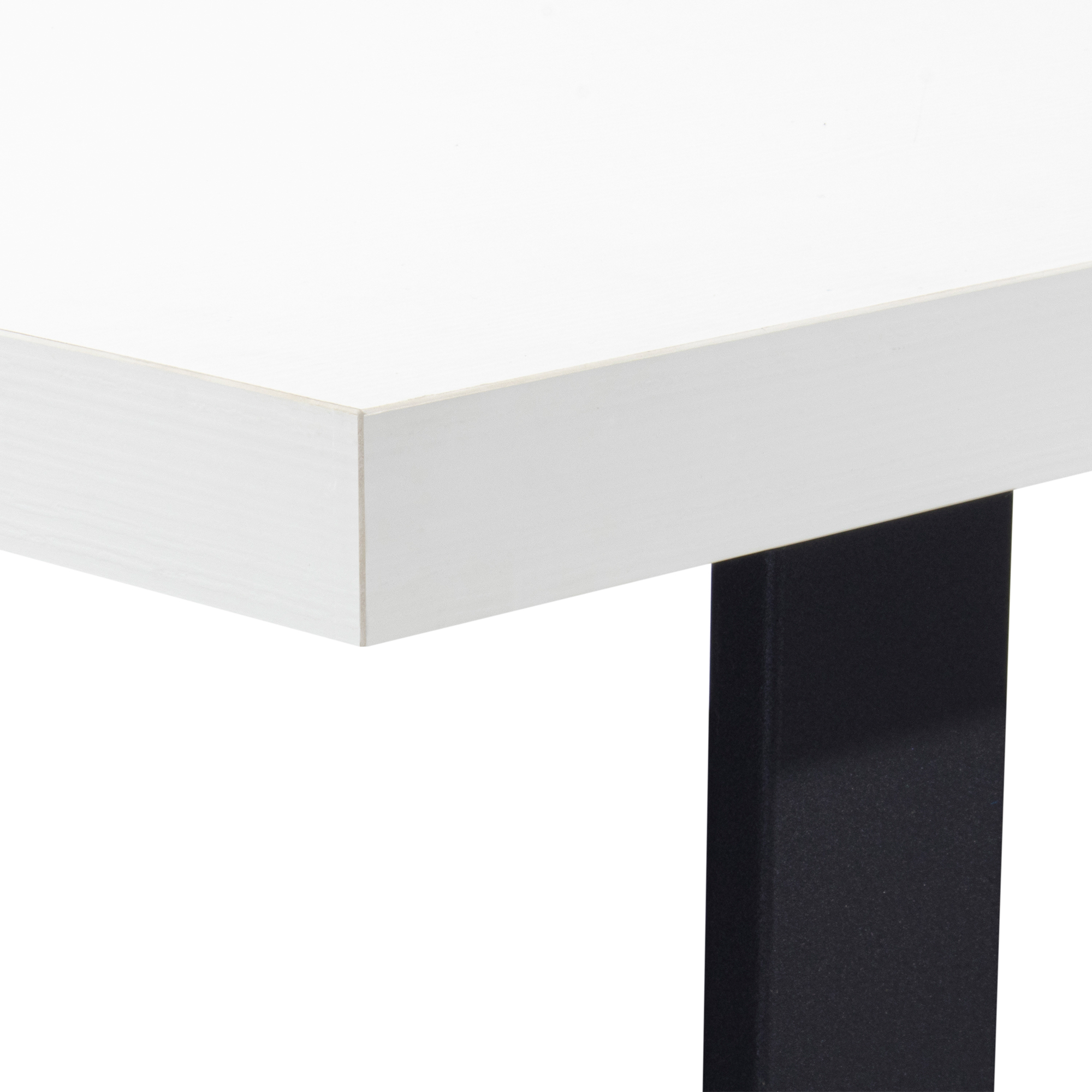 Esszimmer Kufentisch MACON Weiß + Schwarz 220x100 cm
