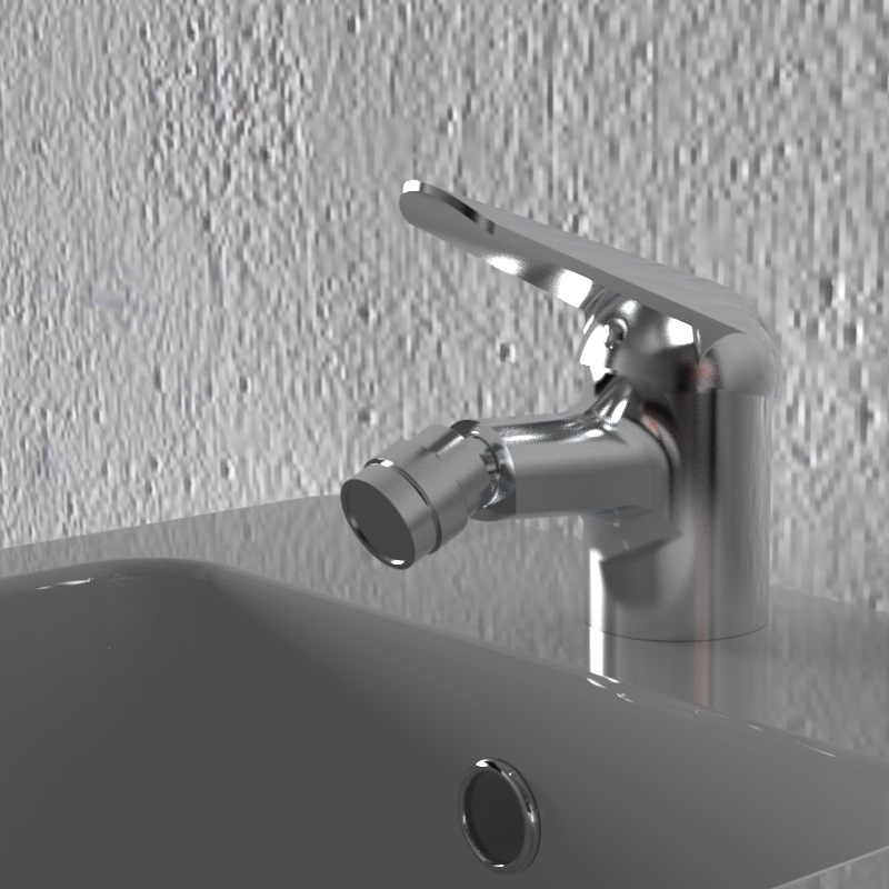 Wand Hänge Bidet Weiß inkl. Armatur (Mischbatterie) CUBE