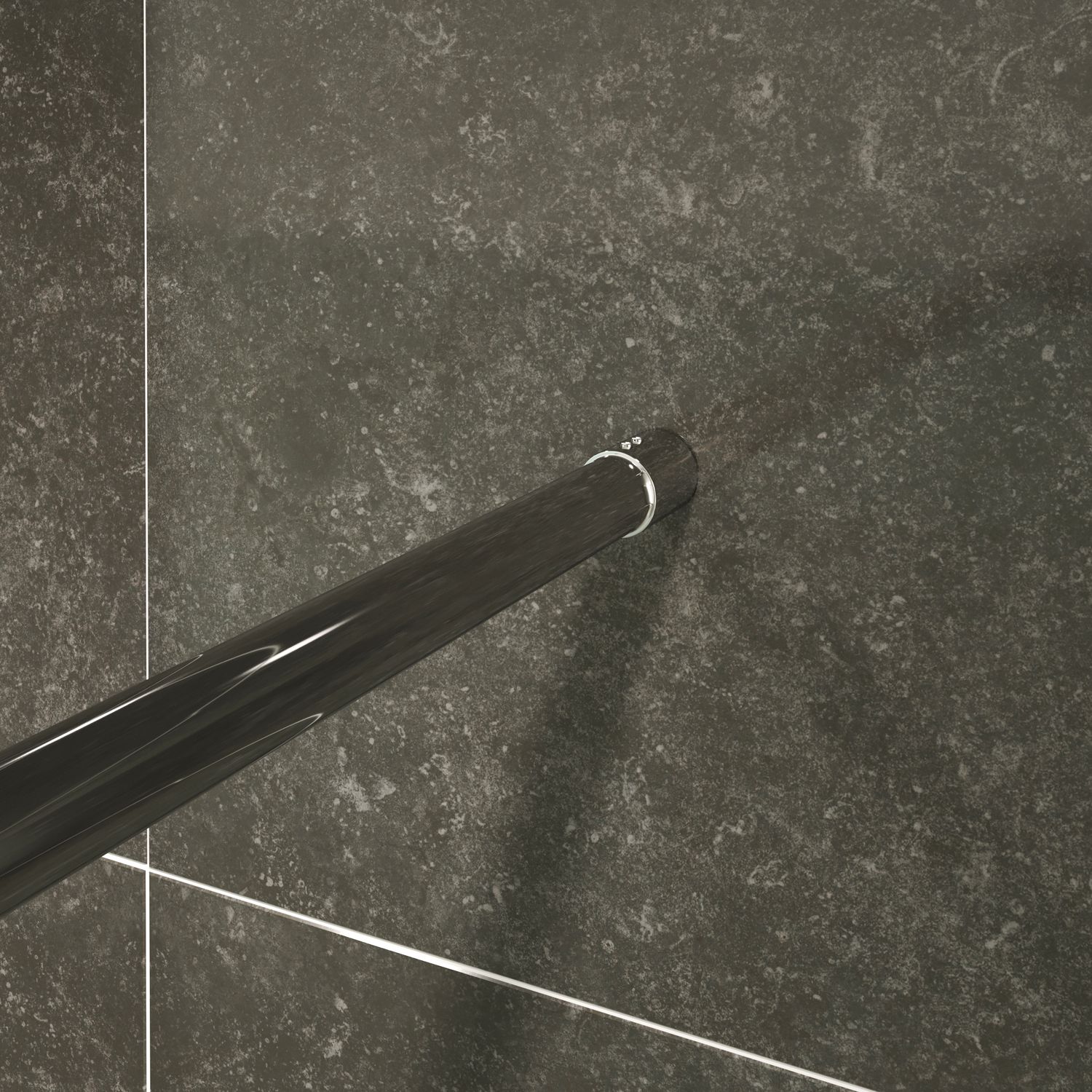 Walk In Dusche Fiona aus 10 mm starkem ESG Sicherheitsglas und Edelstahl Profil