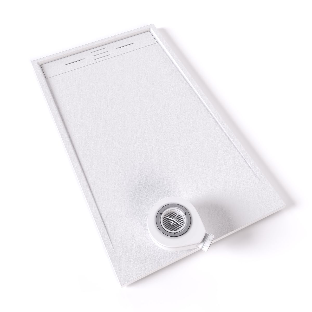 SMC Duschwanne Hiemal in Schieferoptik inkl. Ablaufgarnitur Weiß SMC Duschwanne Hiemal in Schieferoptik inkl. Ablaufgarnitur Weiß