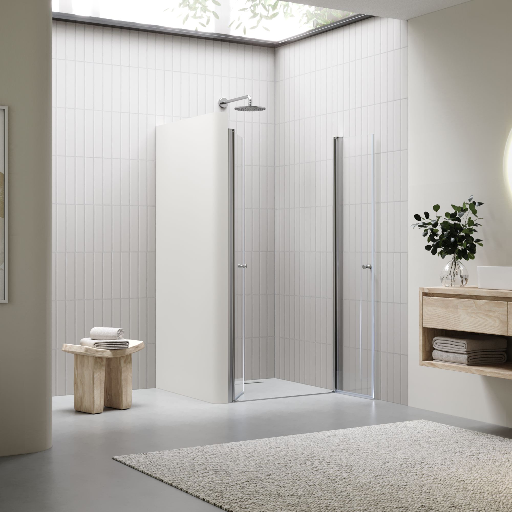 Duschtür Lima mit Pendeltüren 68-140 cm aus ESG Sicherheitsglas Duschtür Lima mit Pendeltüren 68-140 cm aus ESG Sicherheitsglas