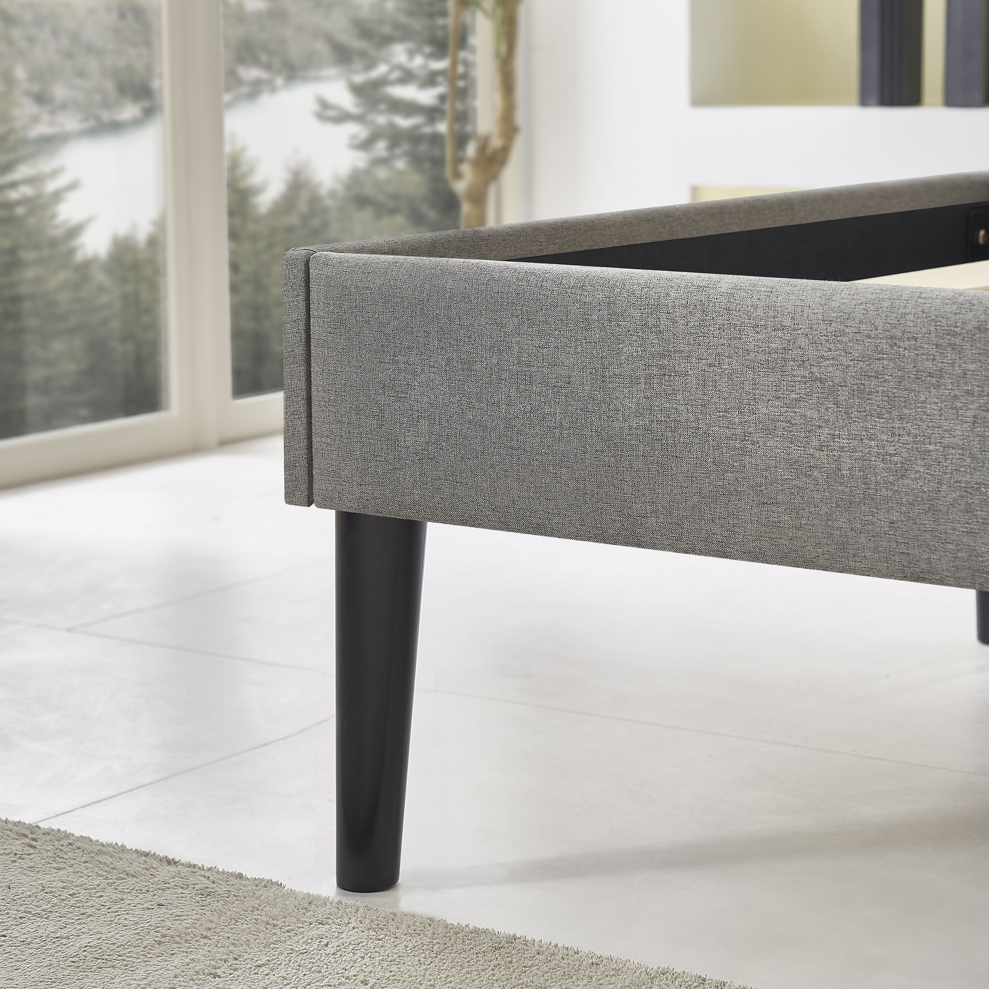 Design Polsterbettt Emily in Grau Design Polsterbettt Emily in Beige 90cm-200cm