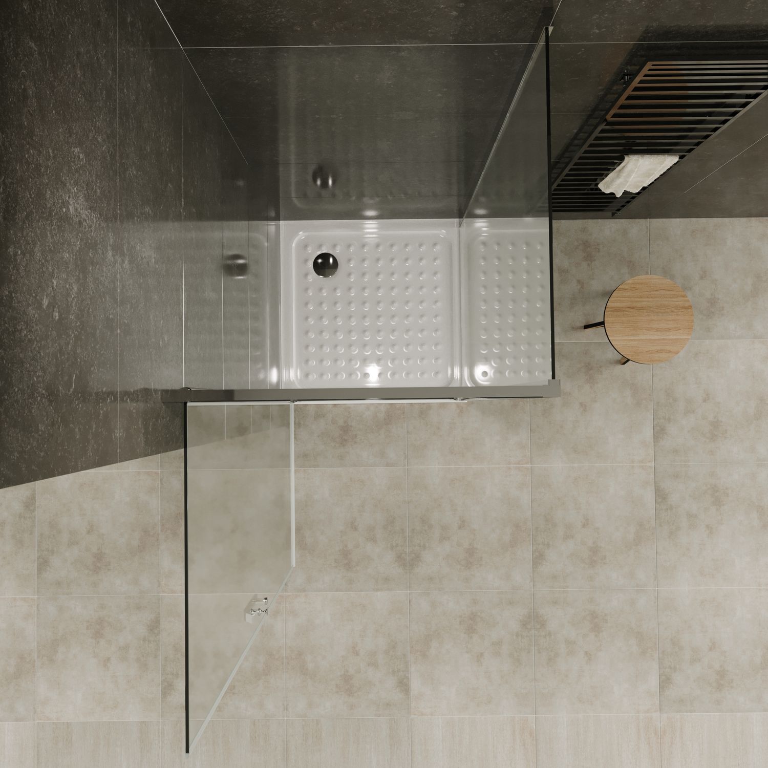 Fronteinstieg Nicole mit Klapptür aus 8 mm ESG Sicherheitsglas Fronteinstieg Nicole mit Klapptür aus 8 mm ESG Sicherheitsglas