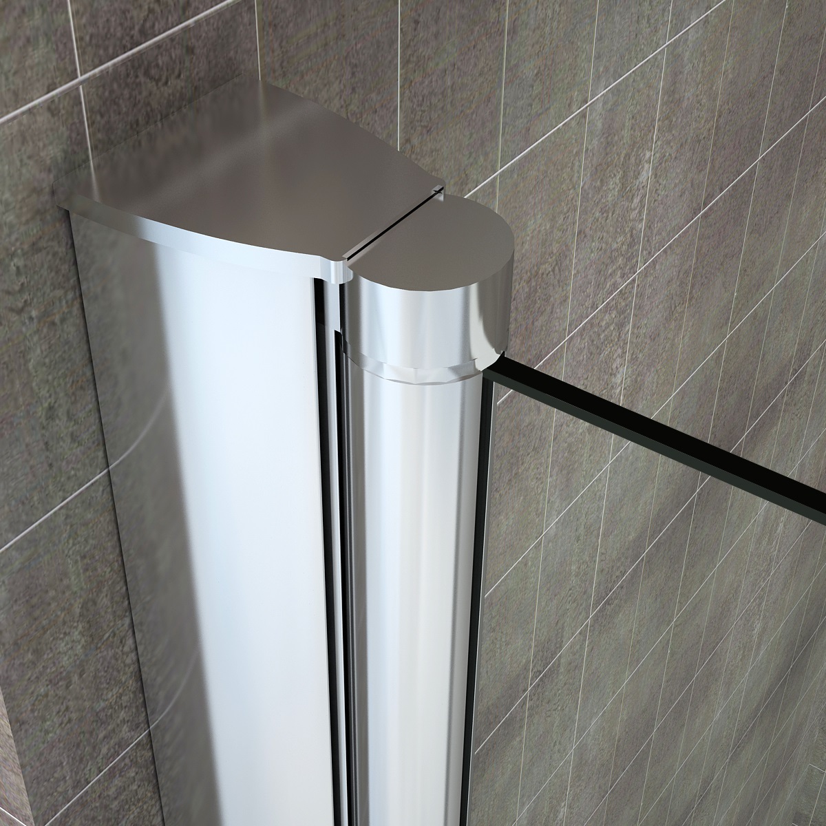 Badewannenaufsatz Anita mit Falttüren aus ESG Sicherheitsglas