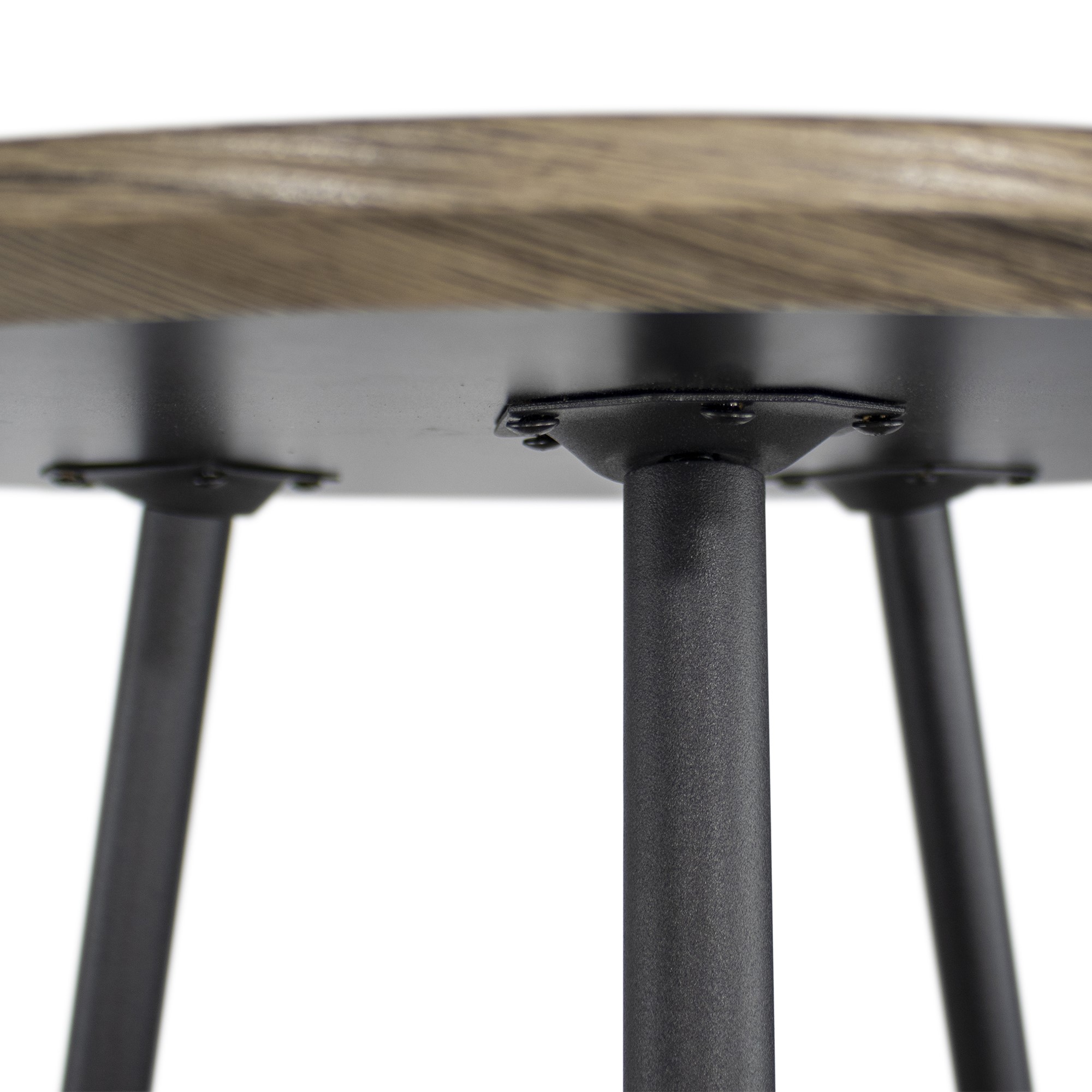 Couchtisch TRISTAN Beistelltisch rund aus Melamin/Metall 2er Set