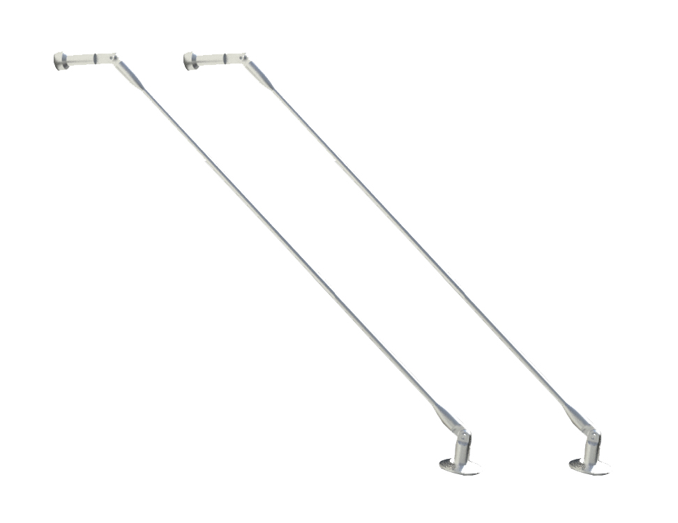 Halterungen für Glasvordach aus V2A Edelstahl Rostfrei 100cm 2stk