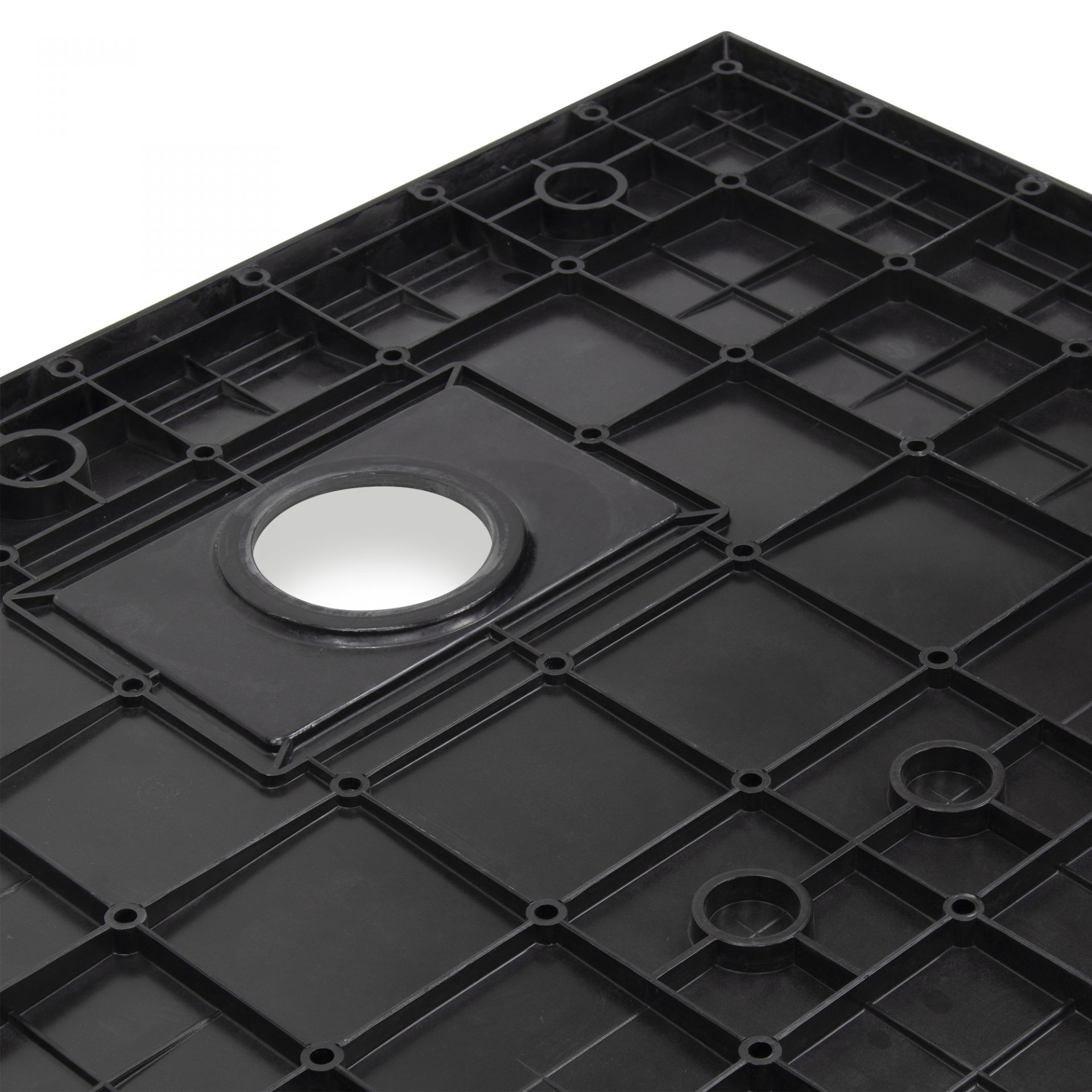 SMC Duschwanne Boreal in Stein-Optik inkl. Ablaufgarnitur - Schwarz 70x160 cm